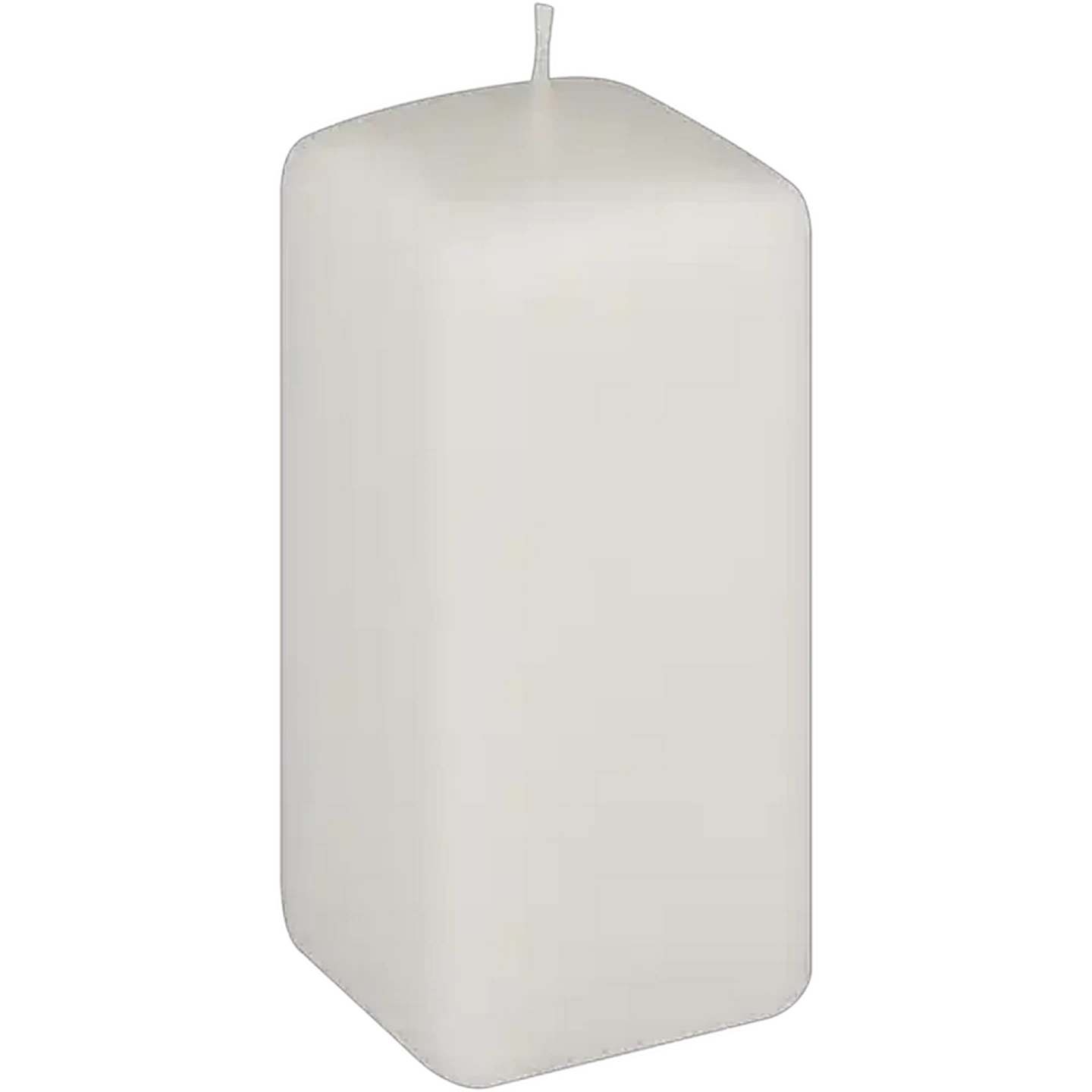 Image of Clover Leaf Candles White Square Pillar Candle 13.5cm