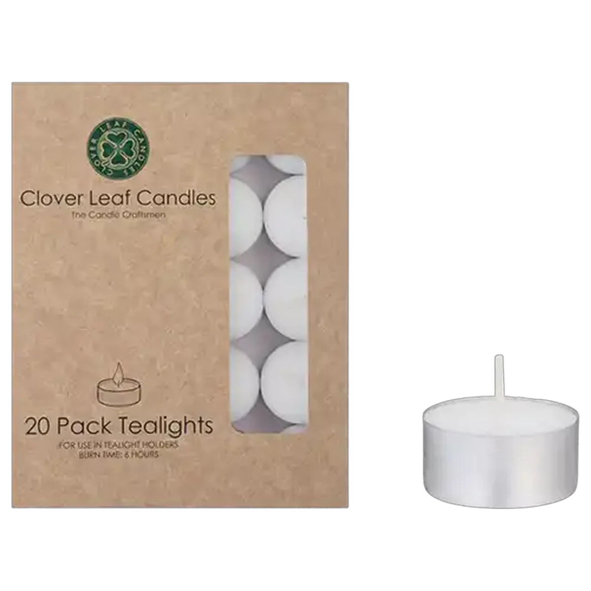 Checkers Sixty60 | Clover Leaf Candles White Unscented Tealight