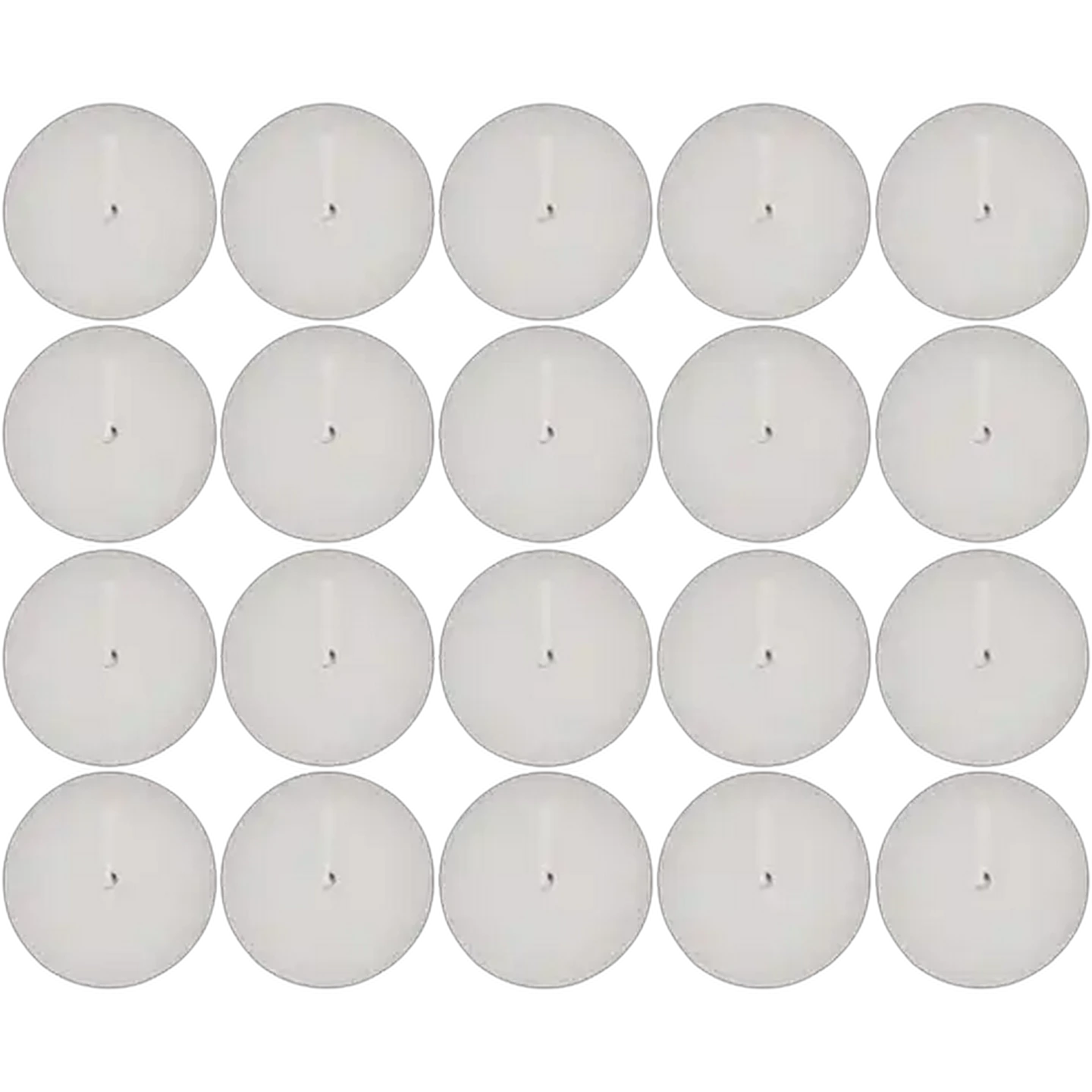 Image of Clover Leaf Candles White Unscented Tealight Candles 20-Pack