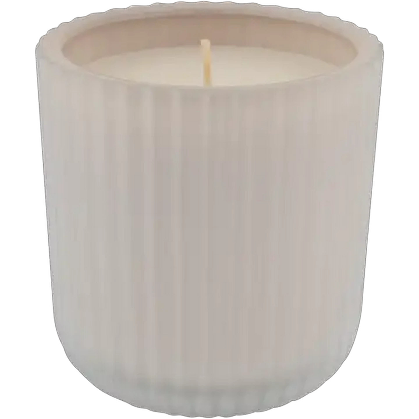 Image of Begonia Ribbed Grey Glass Candle 9cm