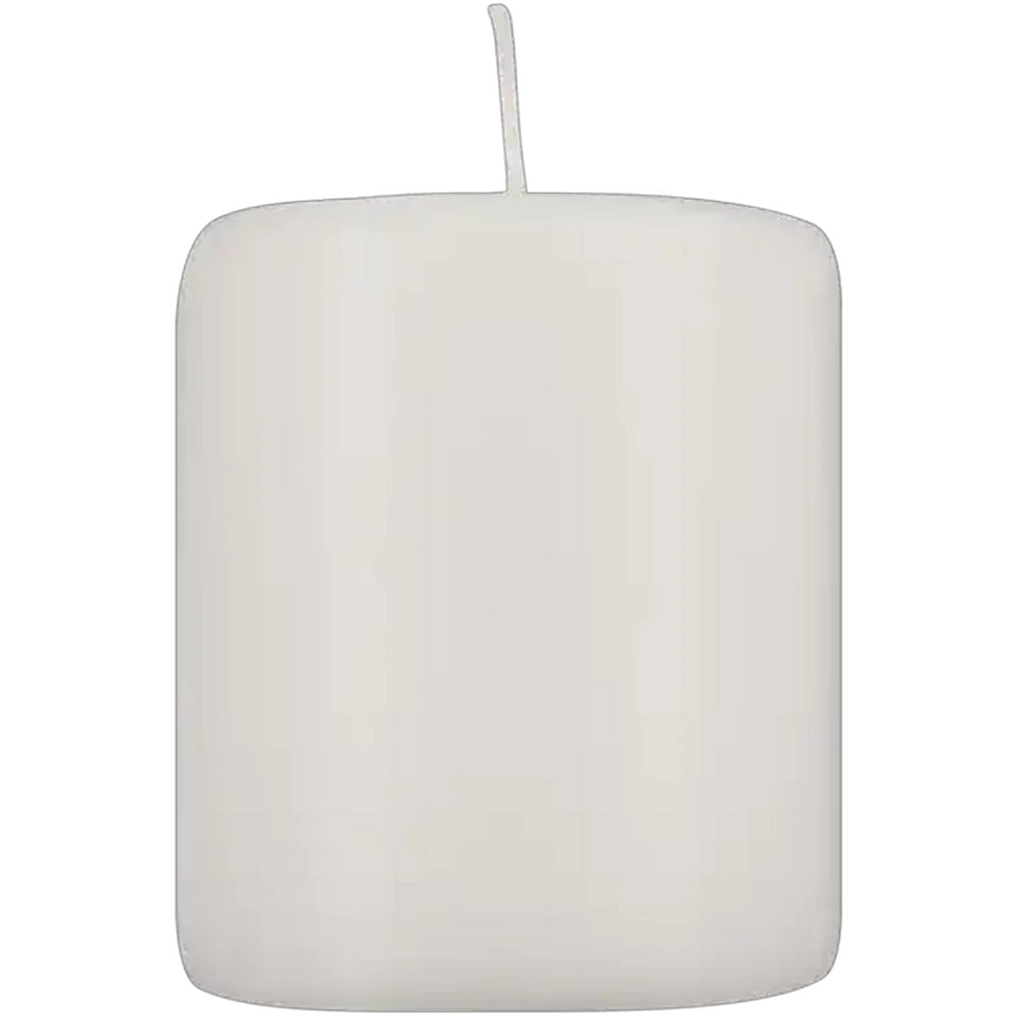 Image of Clover Leaf Candles White Square Pillar Candle 8cm