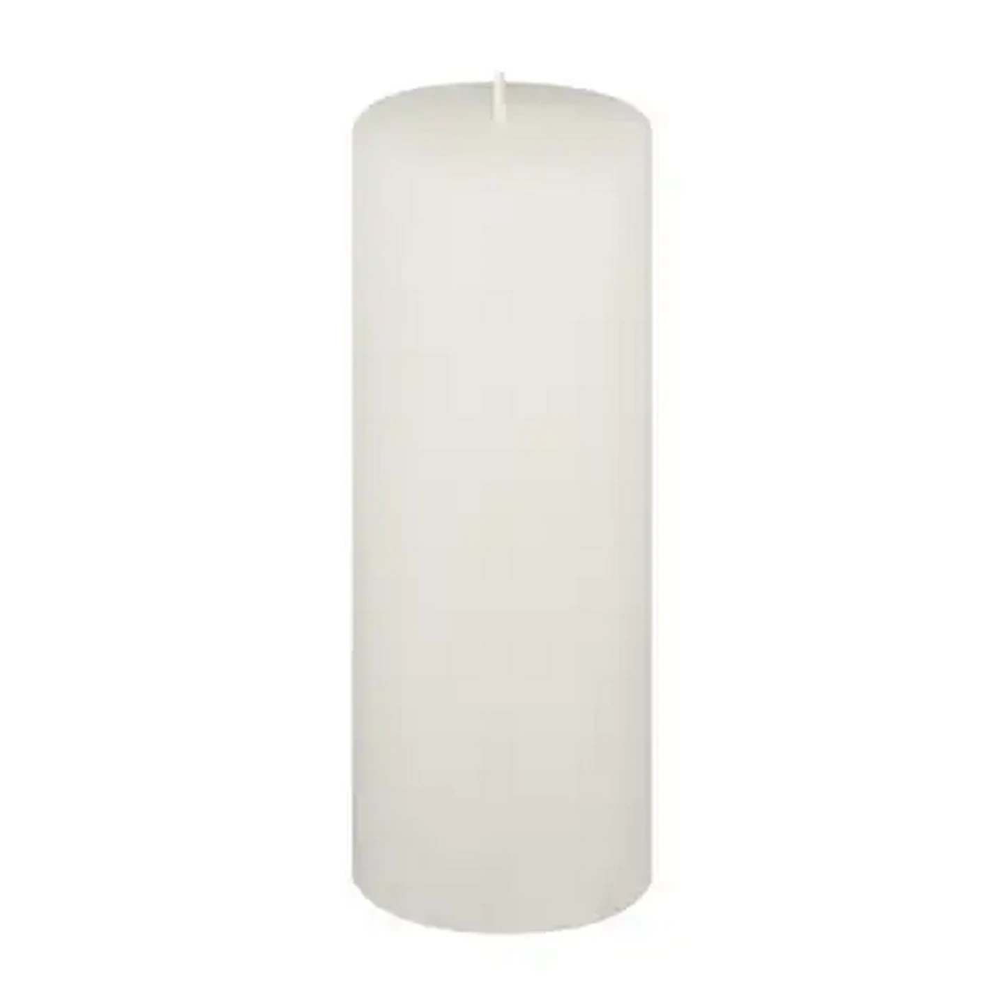Image of Kapula White Frosted Pillar Candle 20cm