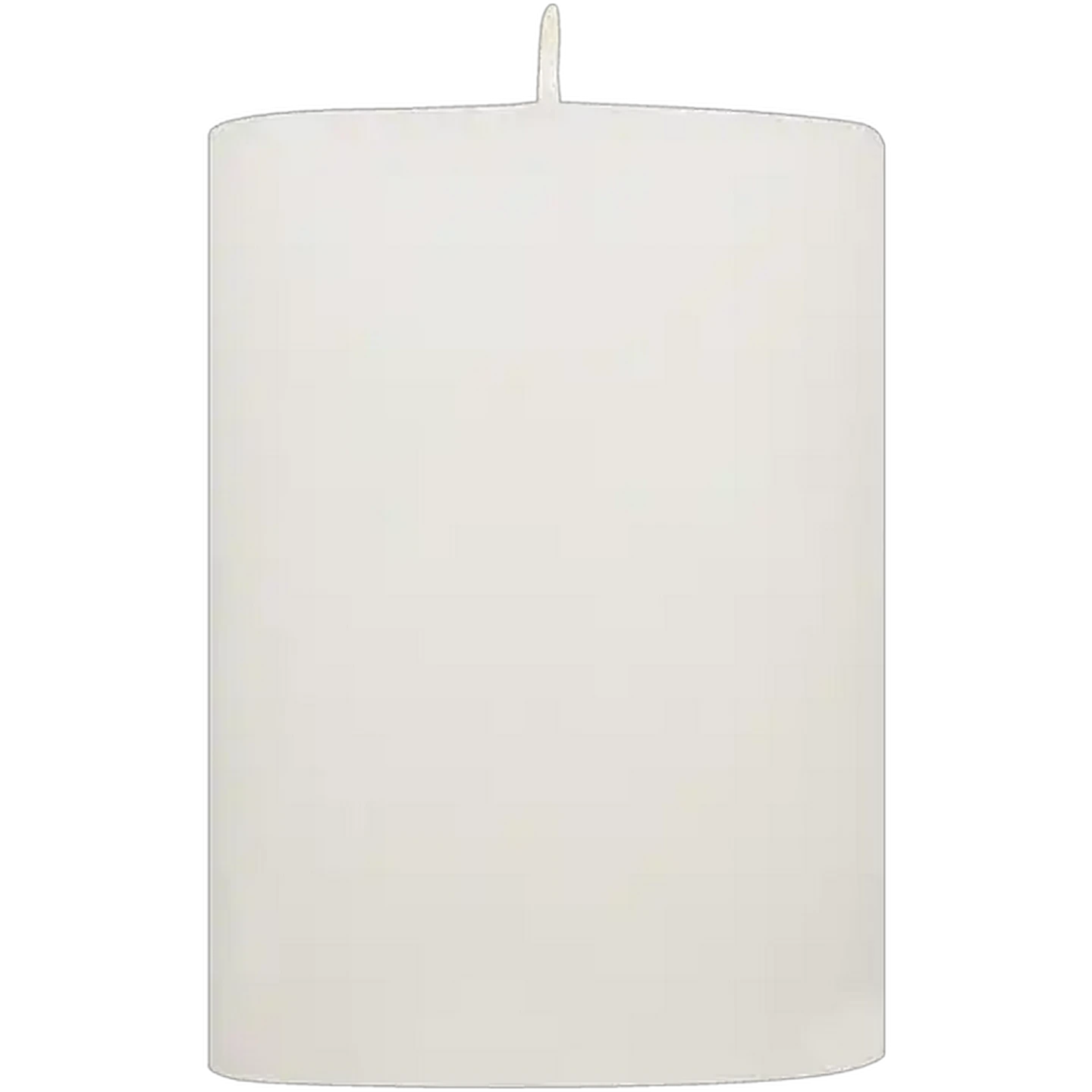 Image of Kapula White Frosted Pillar Candle 10cm