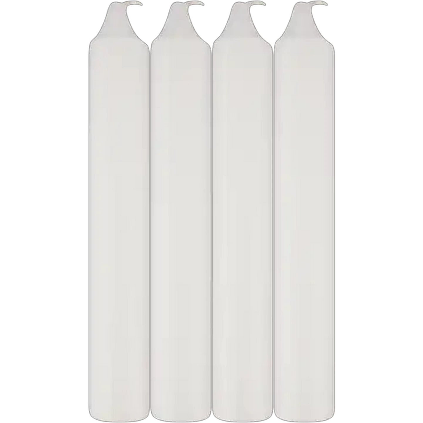 Image of Clover Leaf Candles White Dinner Candles 4-Pack