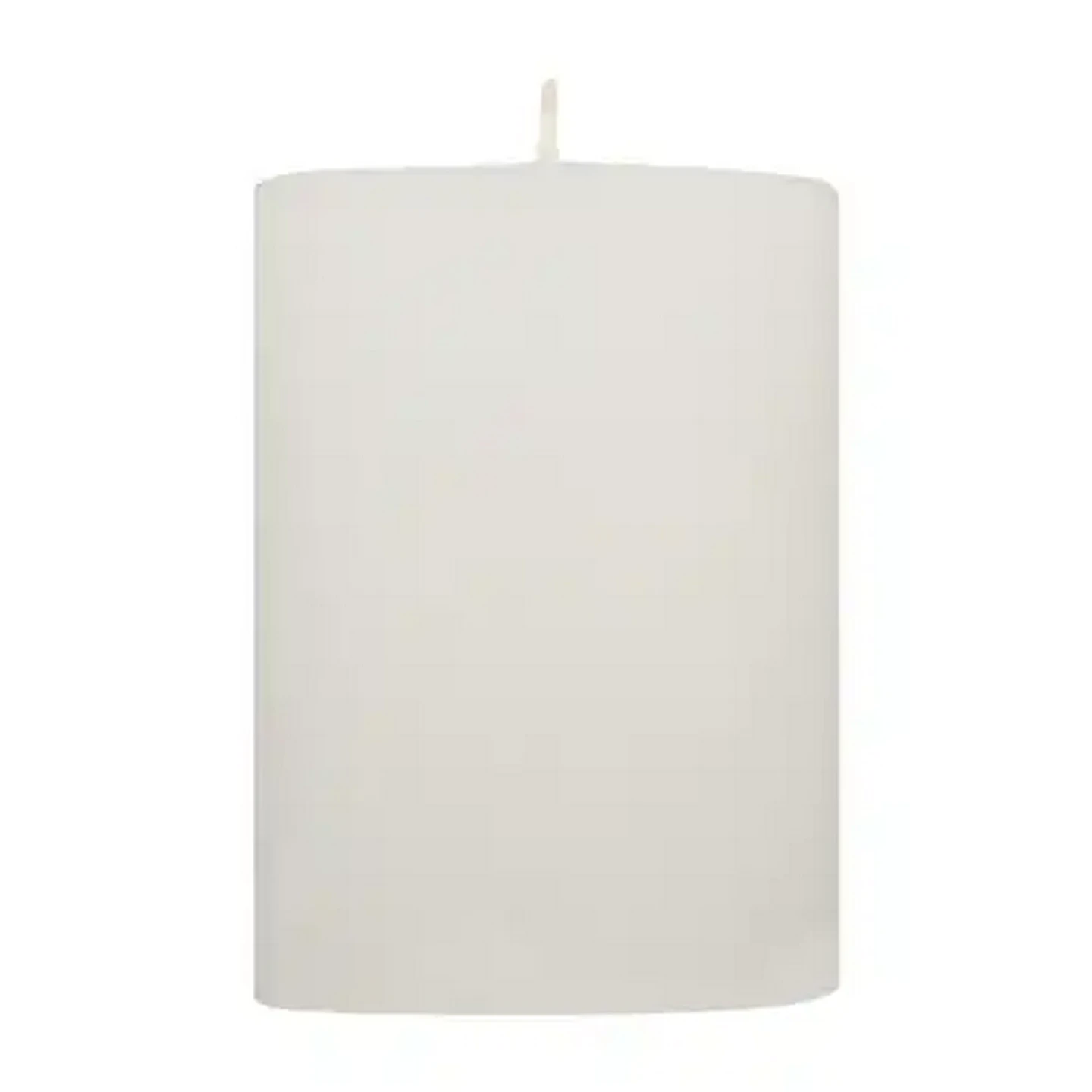 Image of Kapula White Frosted Pillar Candle 10cm