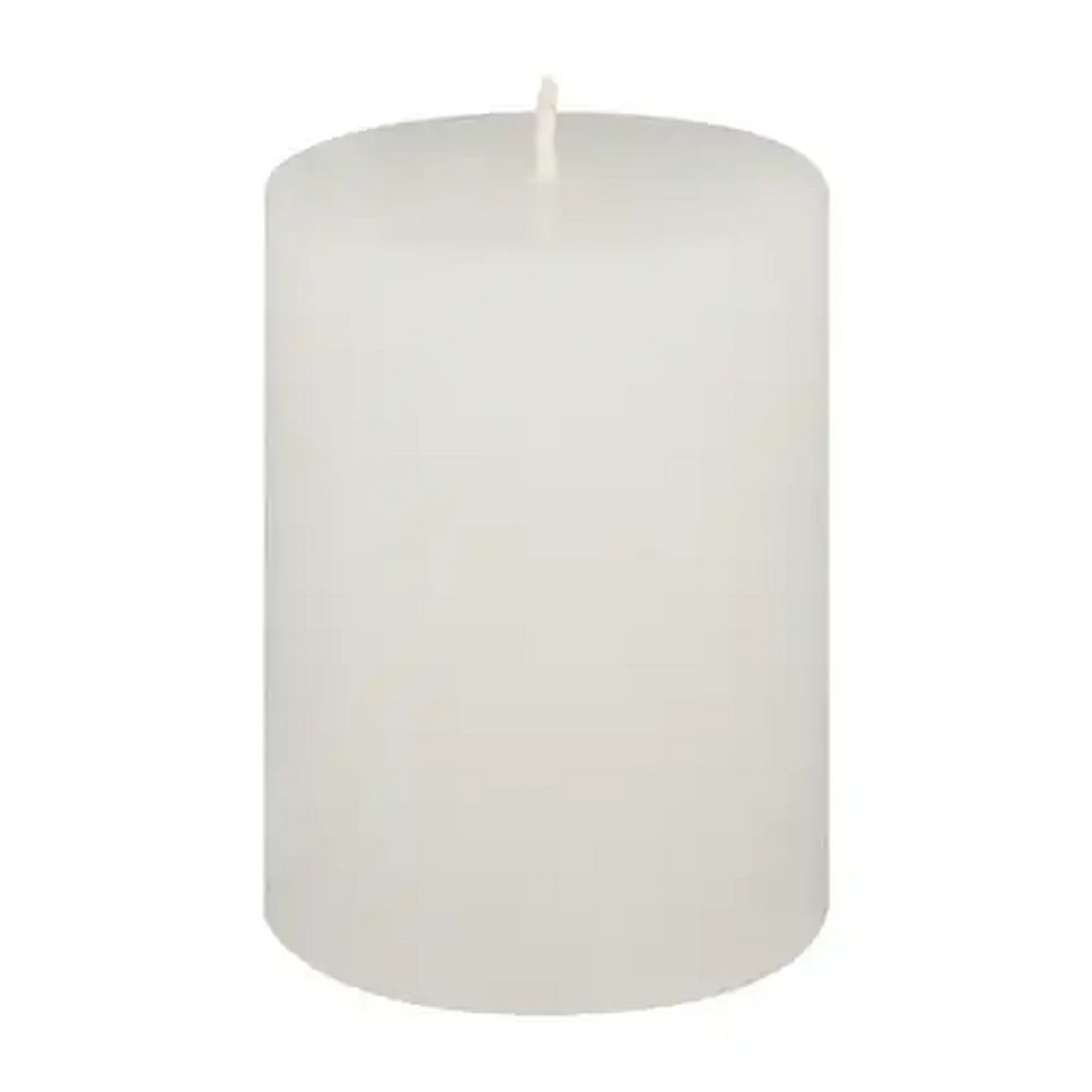 Image of Kapula White Frosted Pillar Candle 10cm