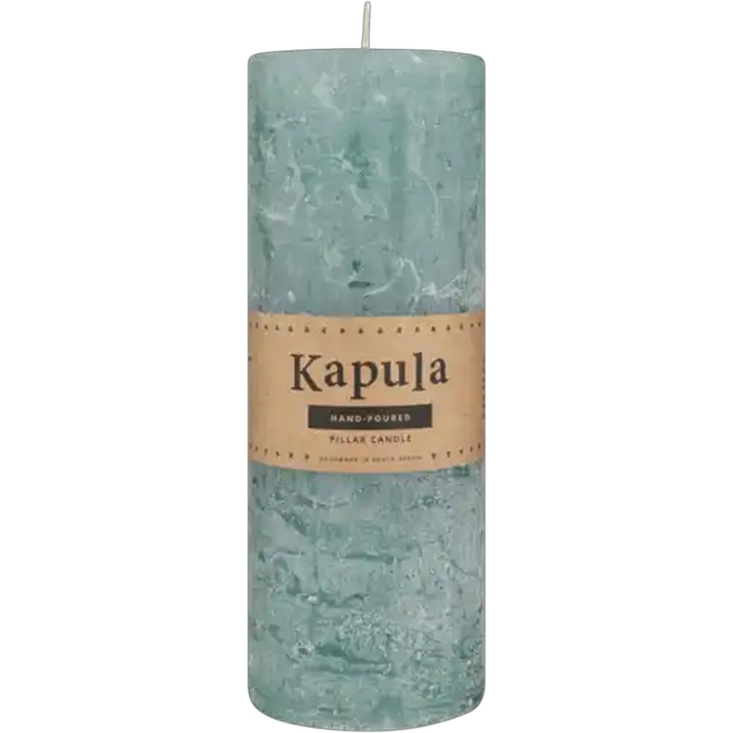 Image of Kapula Duck Egg Blue Frosted Pillar Candle 20cm