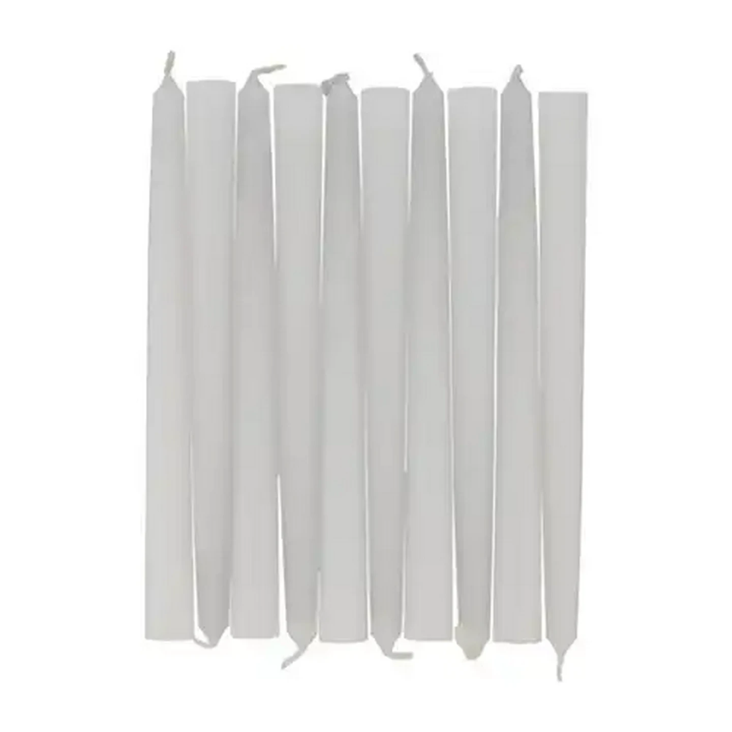 Image of Clover Leaf Candles White Dinner Candles 10-Pack