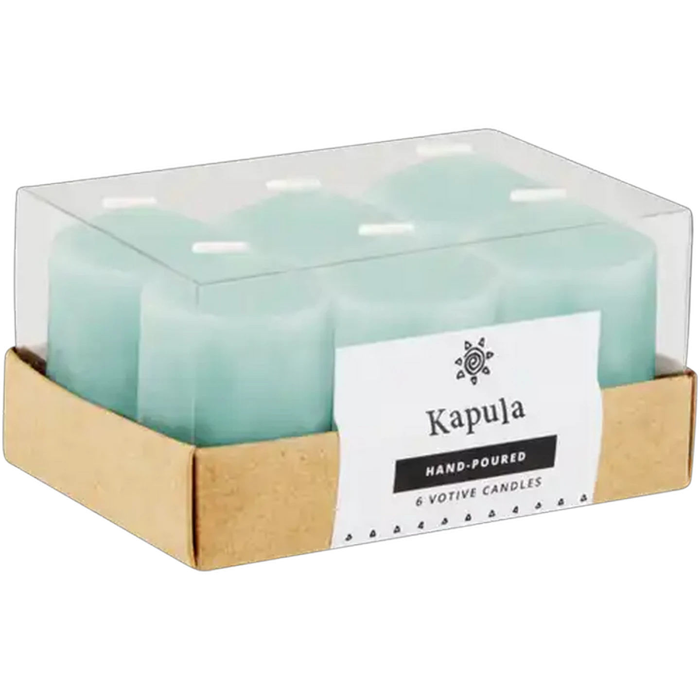 Image of Kapula Duck Egg Blue Frosted Votive Candles 6-Pack