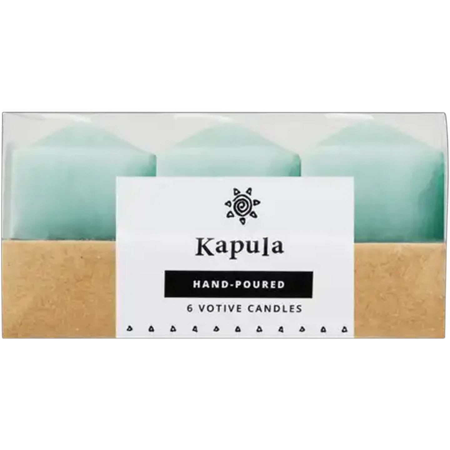 Image of Kapula Duck Egg Blue Frosted Votive Candles 6-Pack