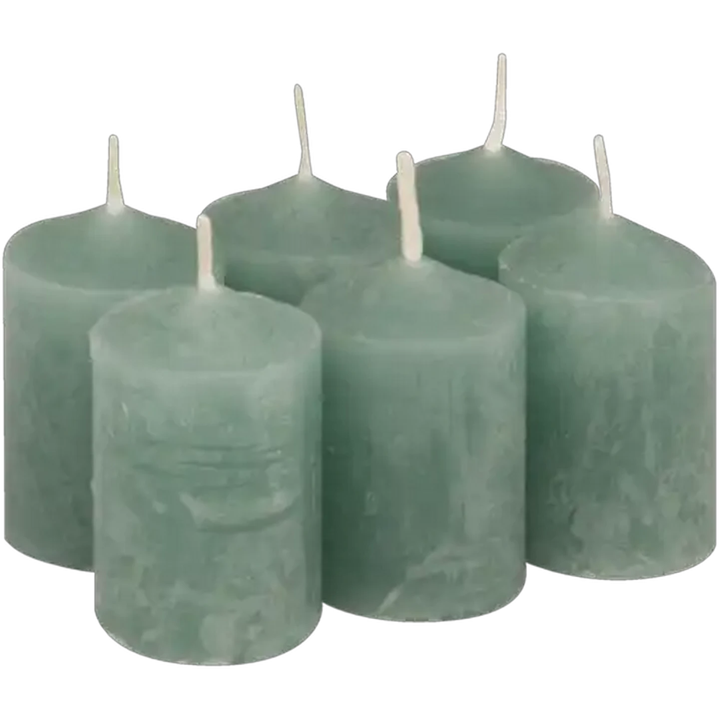 Image of Kapula Duck Egg Blue Frosted Votive Candles 6-Pack
