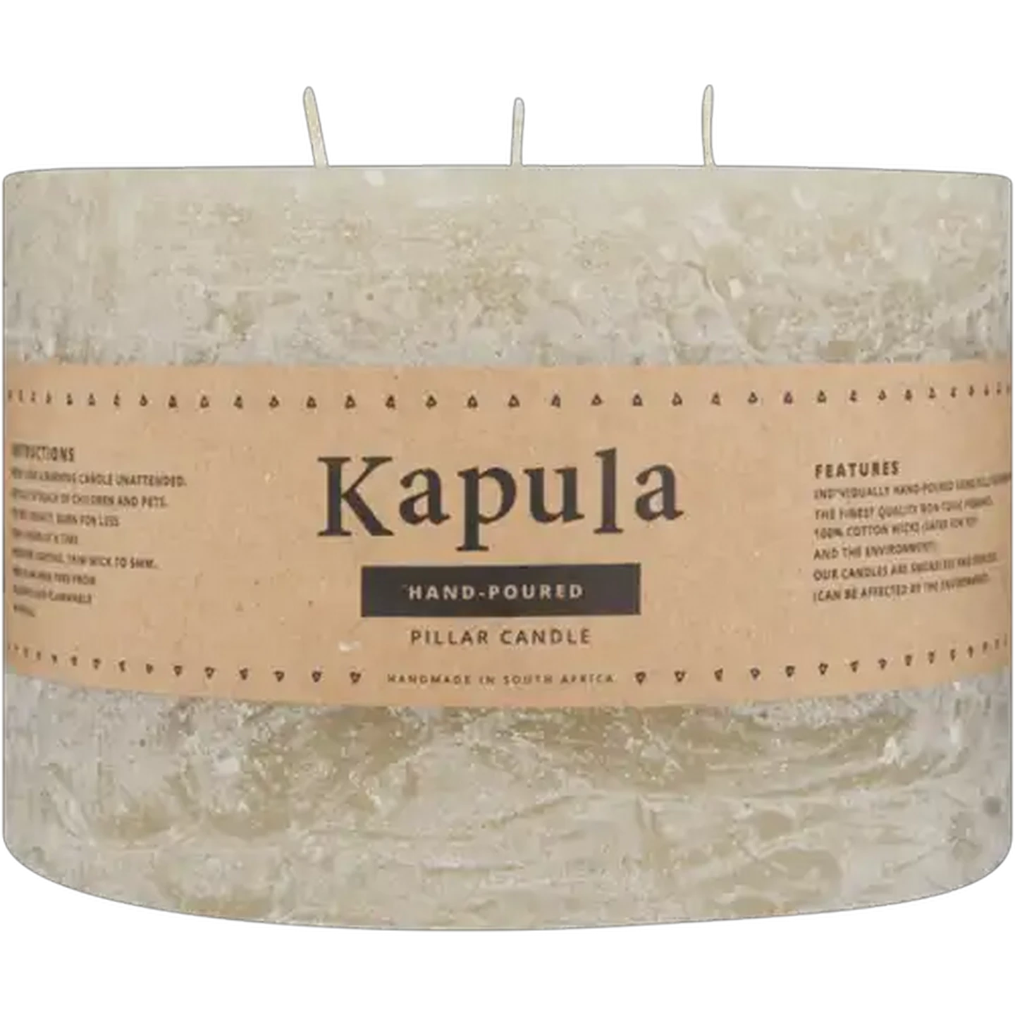 Image of Kapula Sand Frosted 3 Wick Candle 10cm