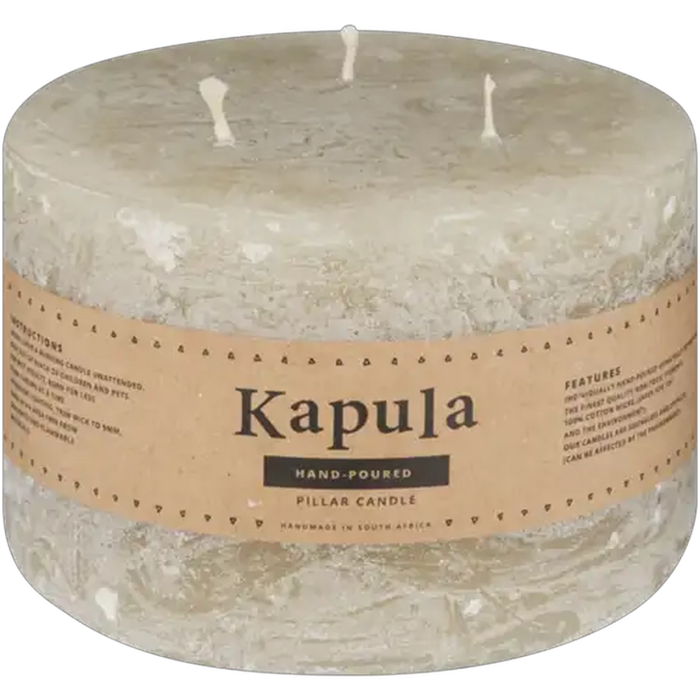 Image of Kapula Sand Frosted 3 Wick Candle 10cm