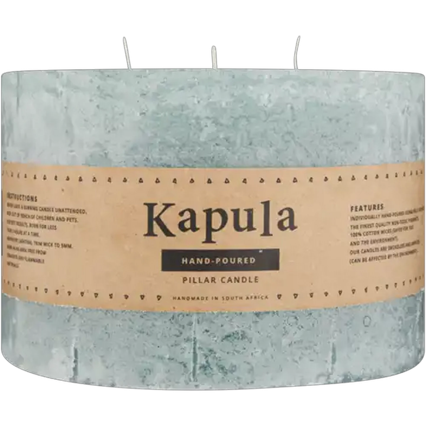 Image of Kapula Duck Egg Blue Frosted 3 Wick Candle 10cm