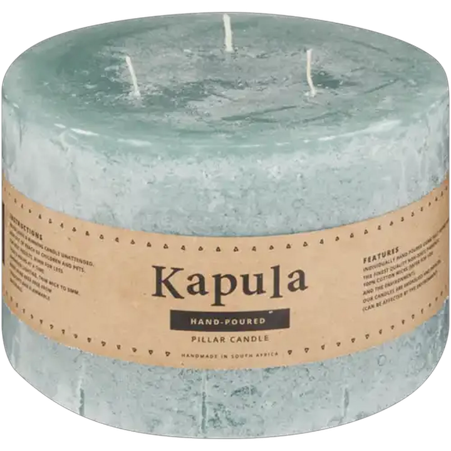 Image of Kapula Duck Egg Blue Frosted 3 Wick Candle 10cm