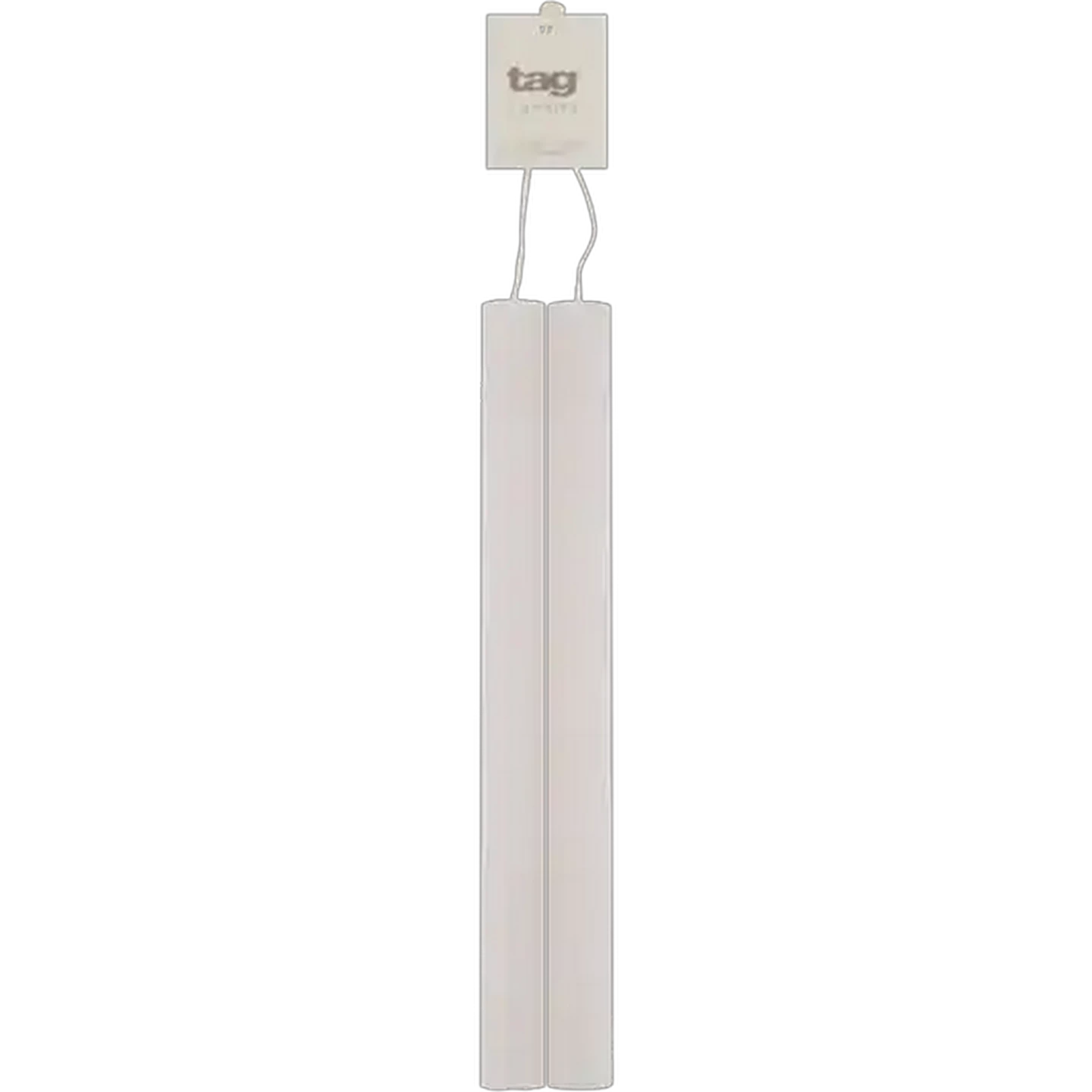Image of Tag Unscented Straight Candles 25cm 2-Pack