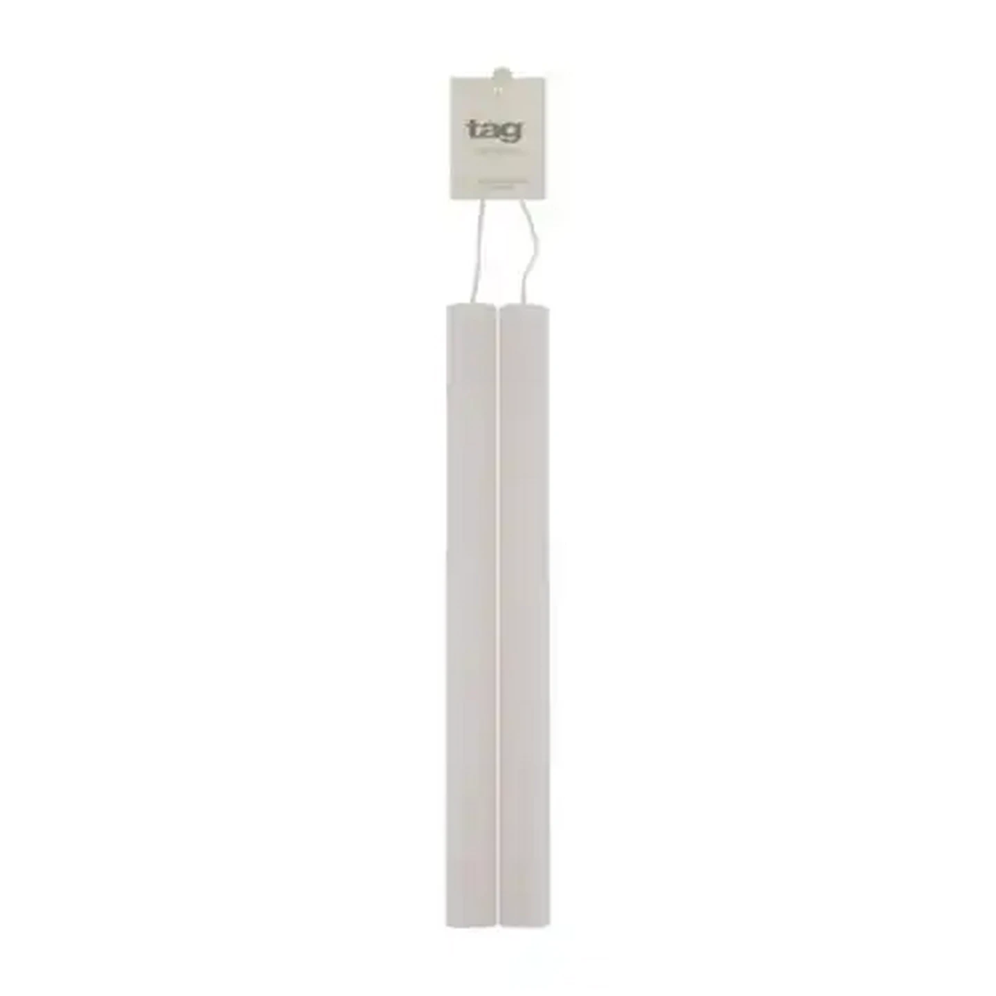 Image of Tag Unscented Straight Candles 25cm 2-Pack