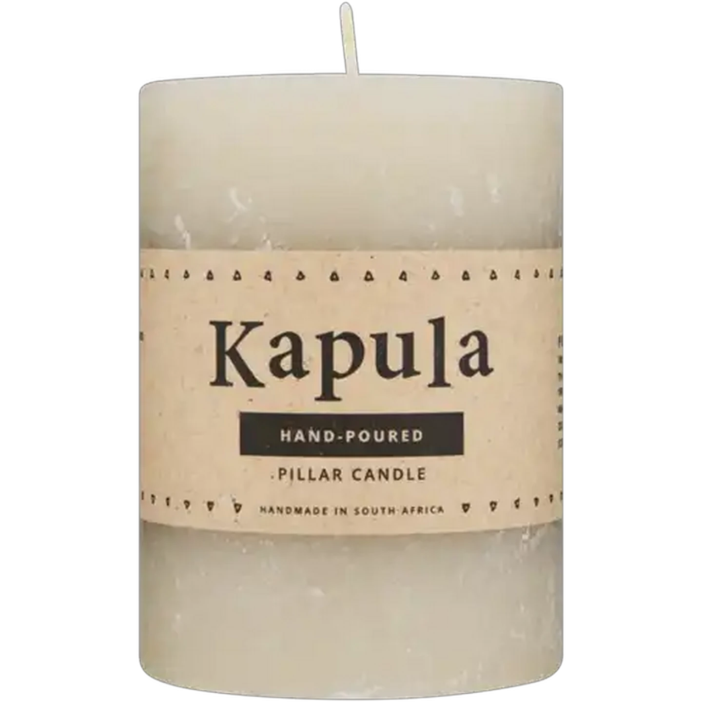 Image of Kapula Sand Frosted Pillar Candle 10cm