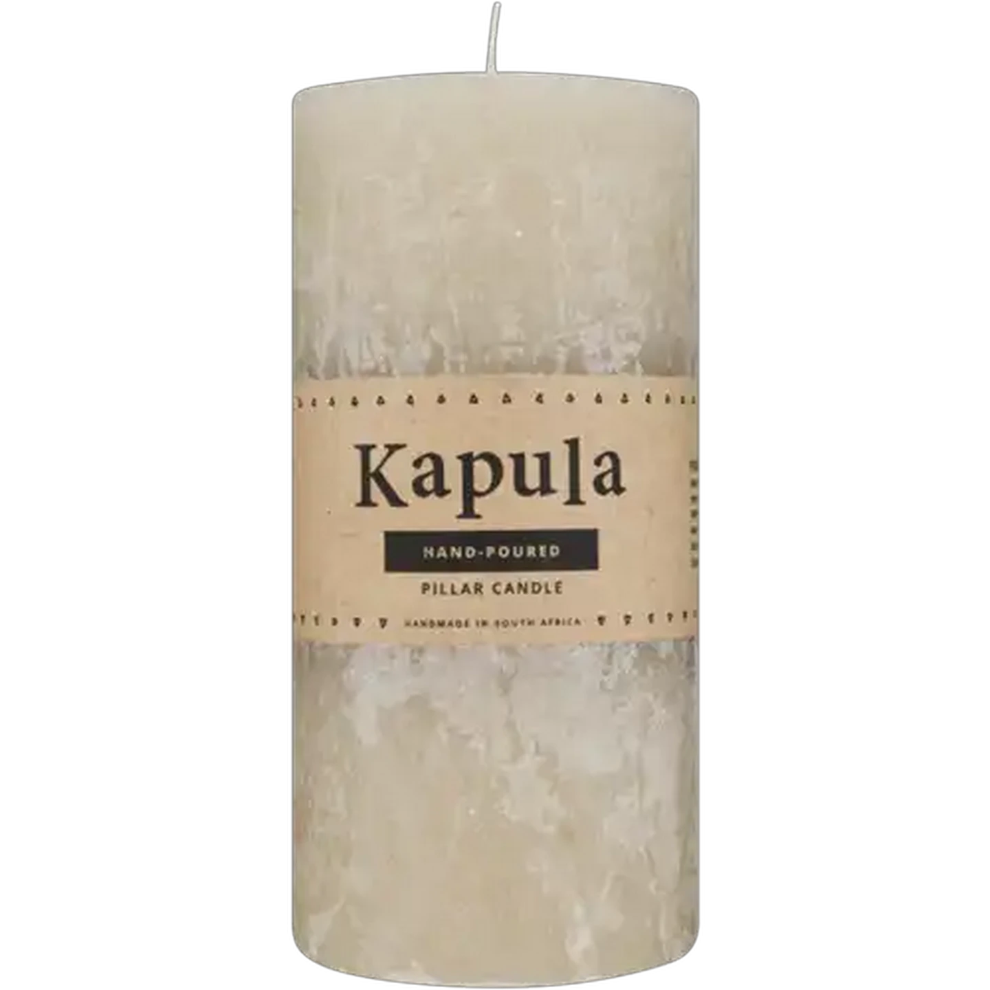 Image of Kapula Sand Frosted Pillar Candle 15cm