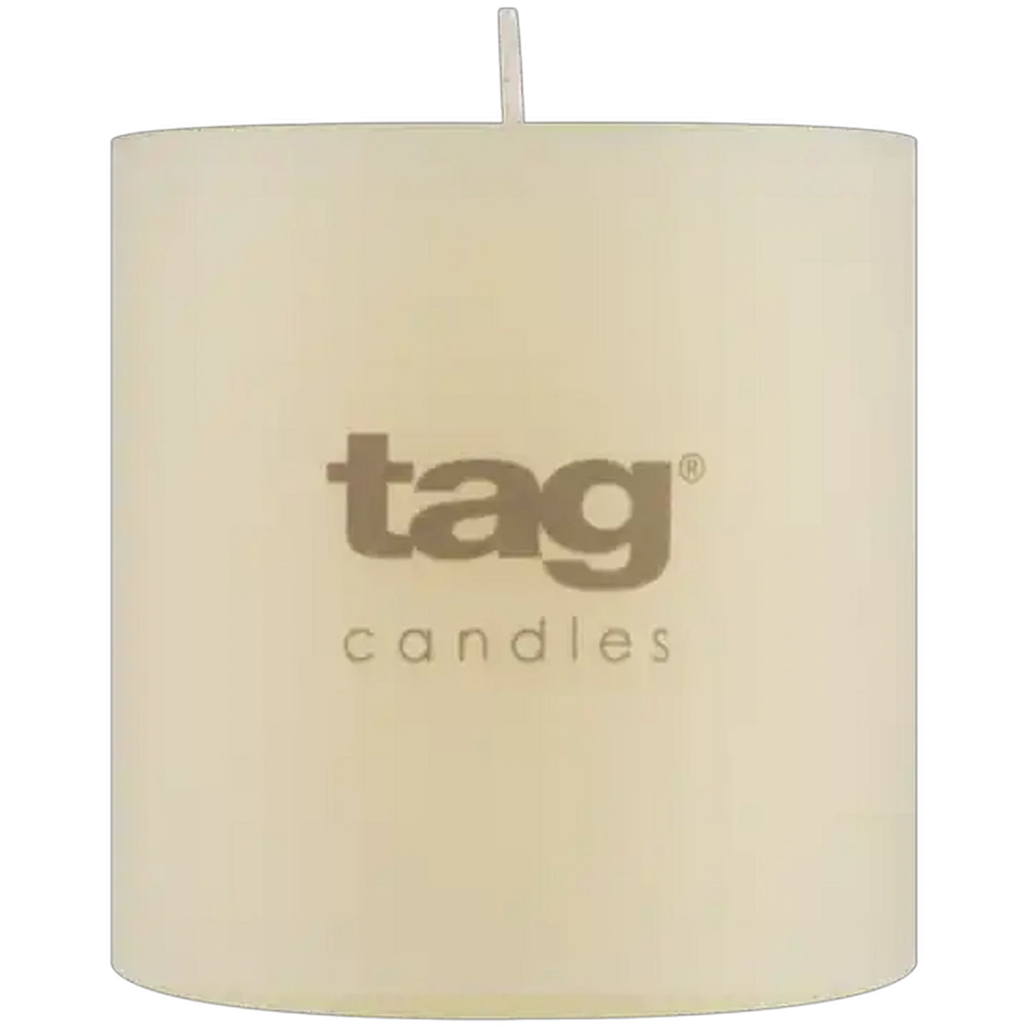 Image of Tag Ivory Chapel Pillar Candle 7 x 7cm