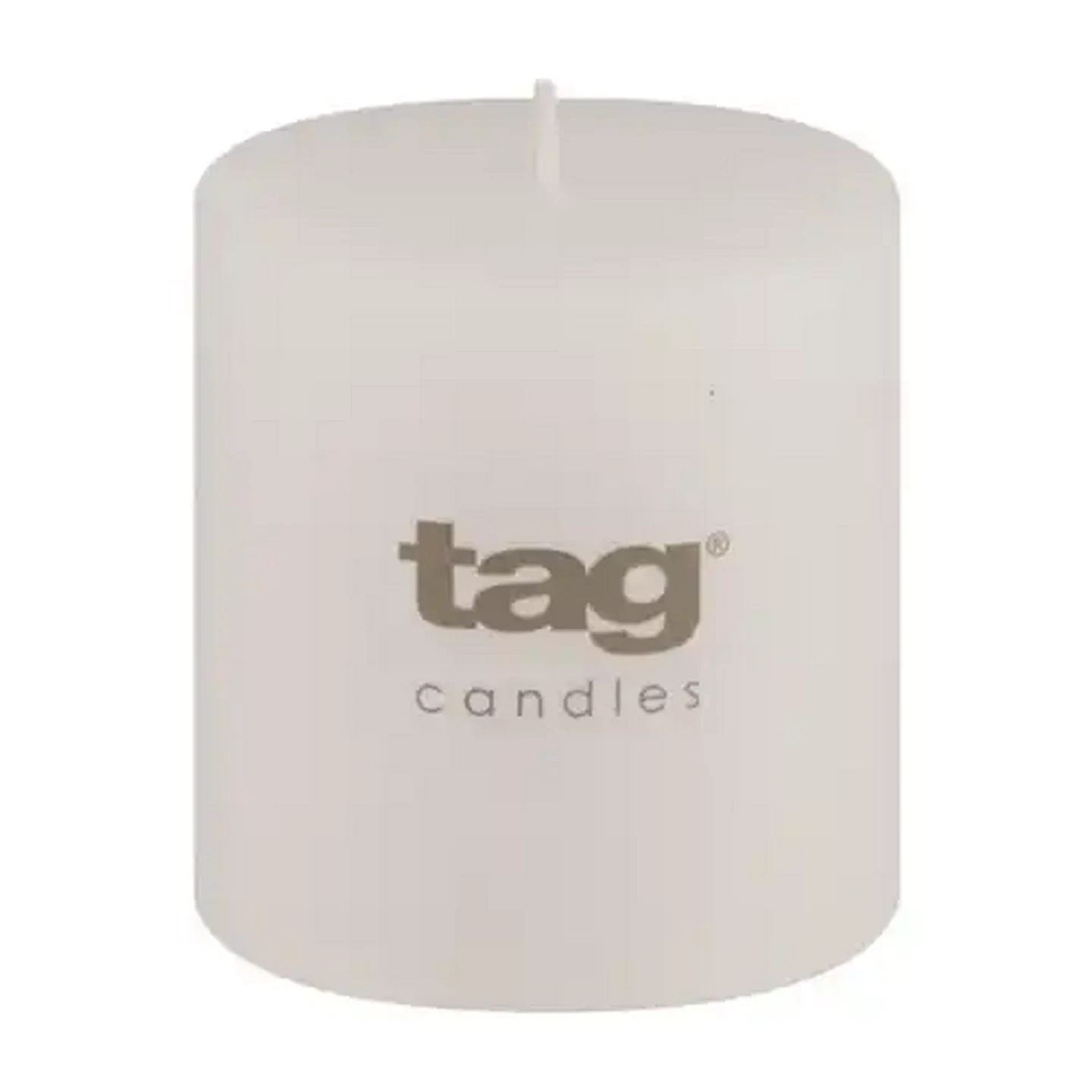 Image of Tag White Chapel Pillar Candle 10 x 15cm