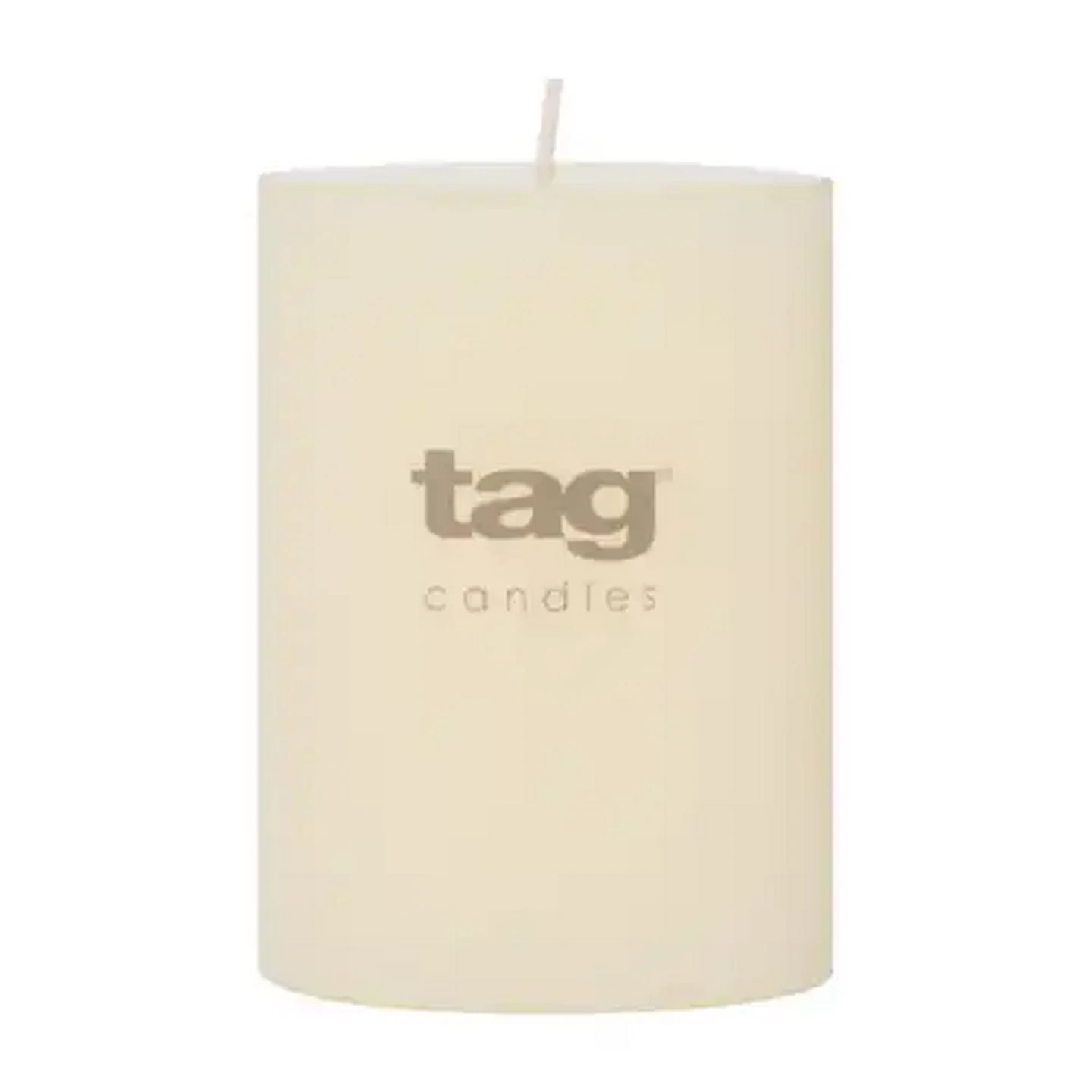 Image of Tag Ivory Chapel Pillar Candle 7 x 10cm