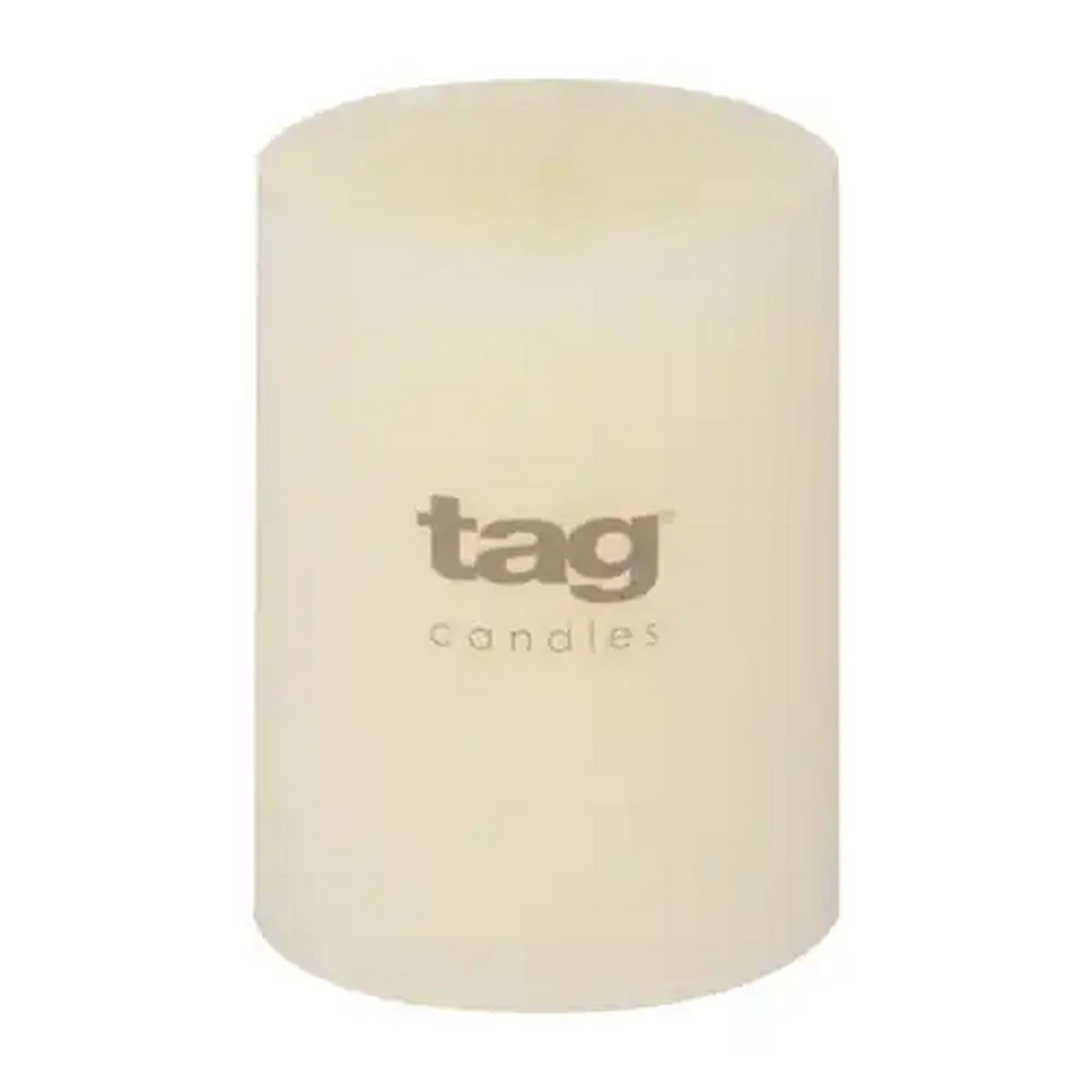 Image of Tag Ivory Chapel Pillar Candle 7 x 10cm