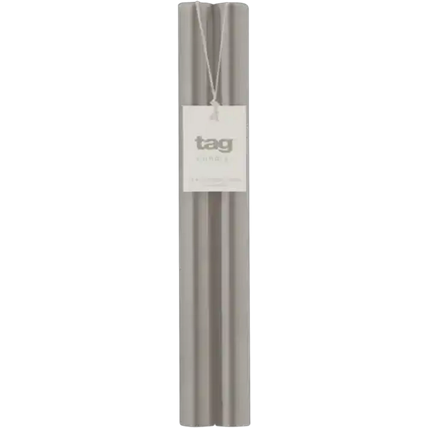 Image of Tag Grey Unscented Straight Candle 2-Pack