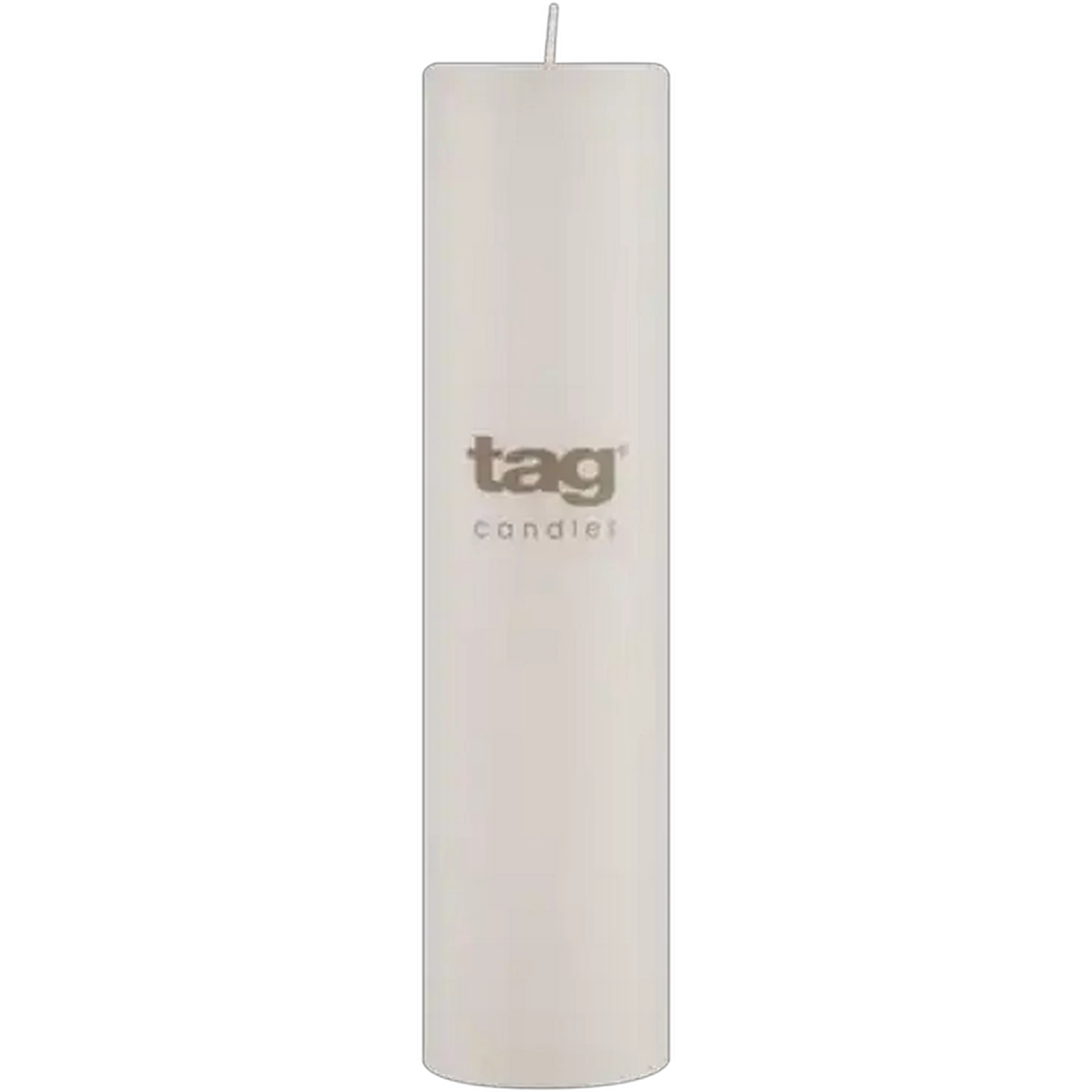 Image of Tag White Chapel Pillar Candle 5 x 20cm