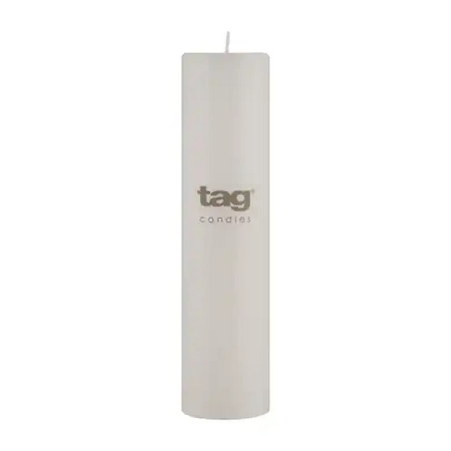 Image of Tag White Chapel Pillar Candle 5 x 20cm