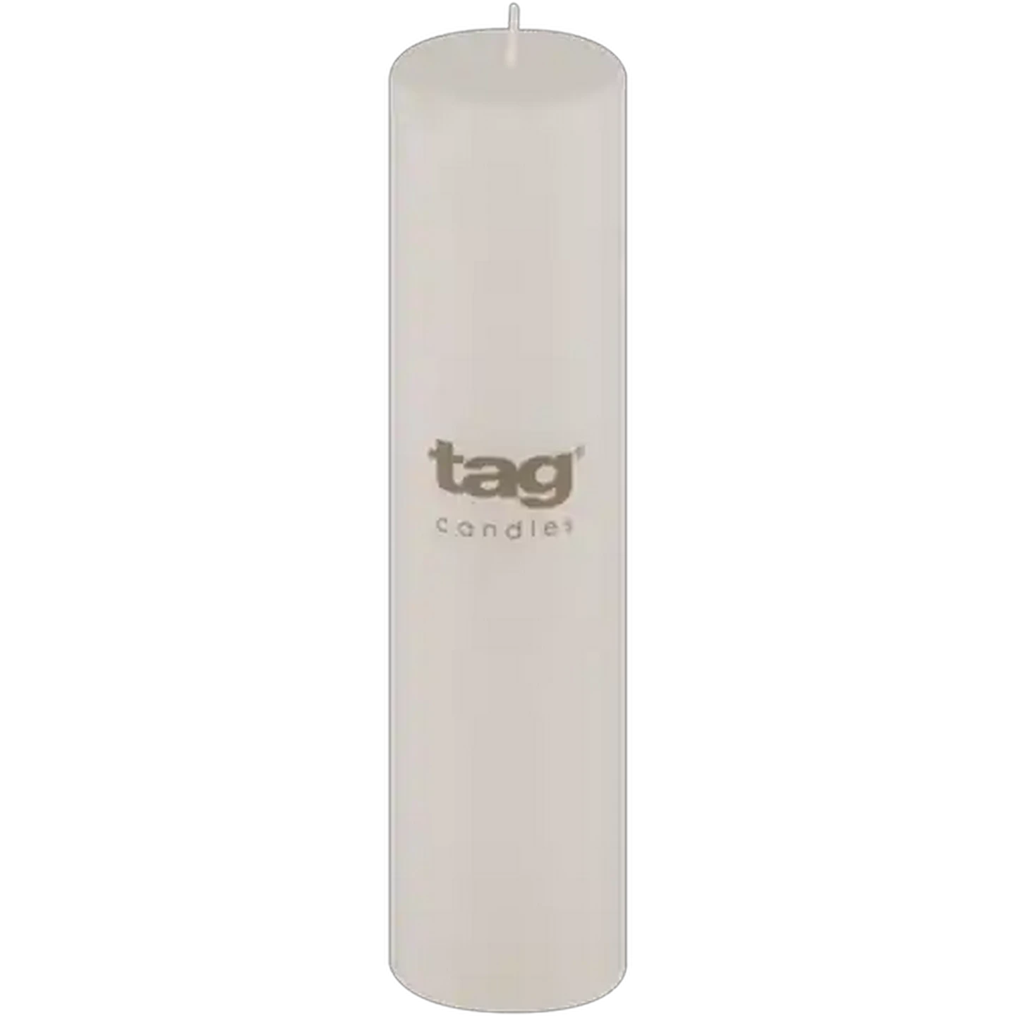 Image of Tag White Chapel Pillar Candle 5 x 20cm