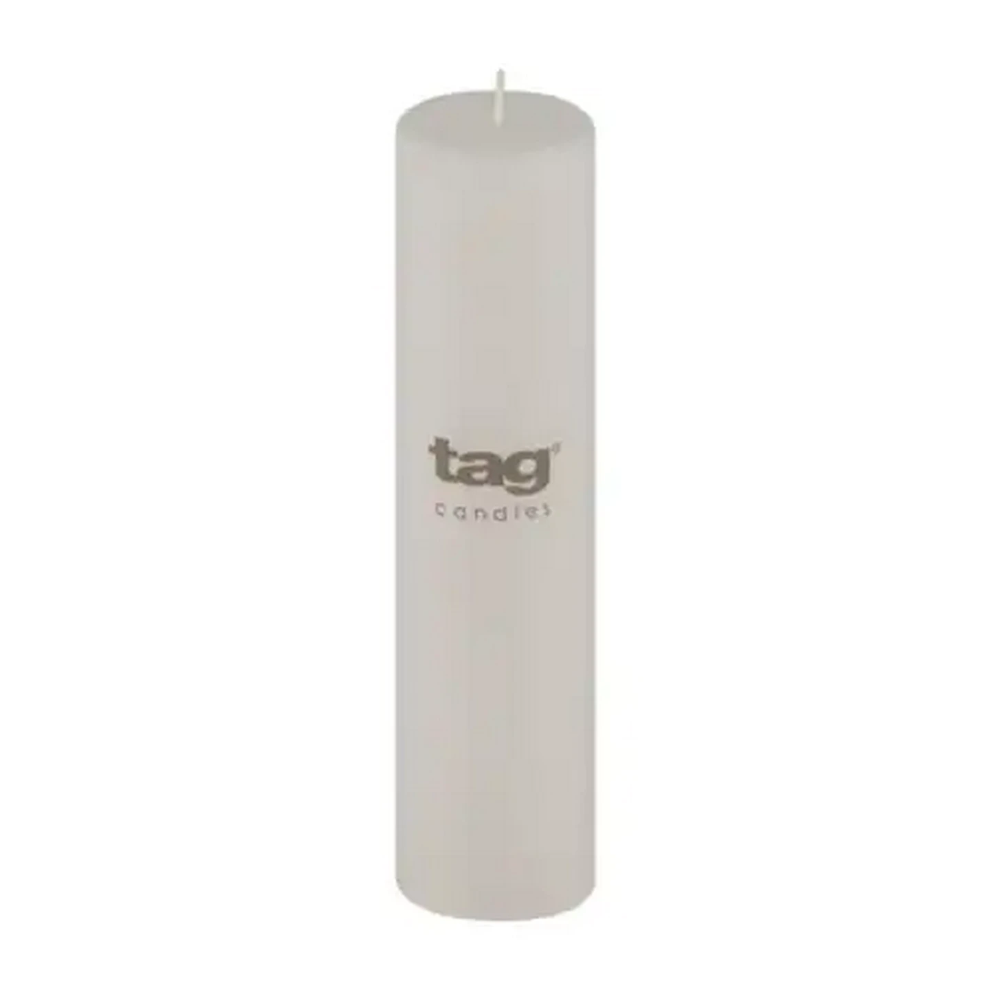 Image of Tag White Chapel Pillar Candle 5 x 20cm
