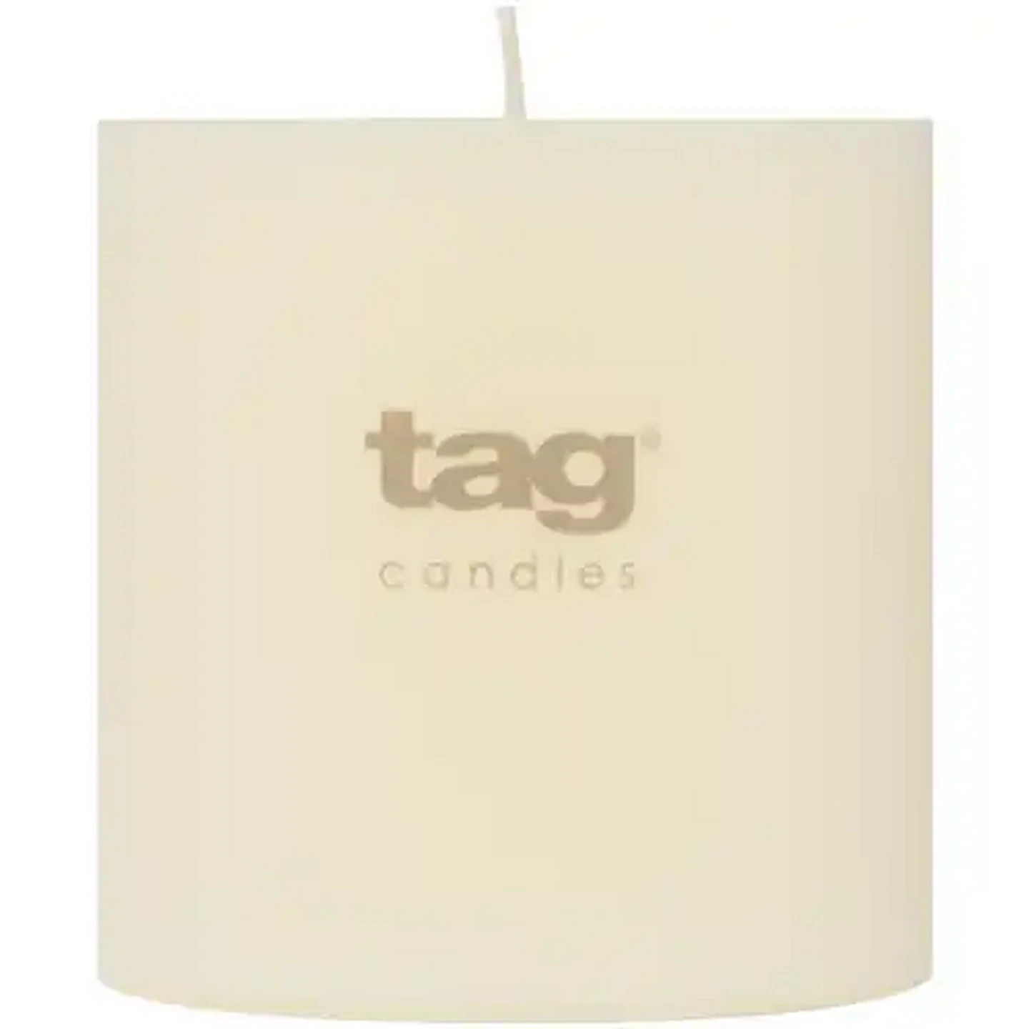 Image of Tag White Chapel Pillar Candle 5 x 12cm