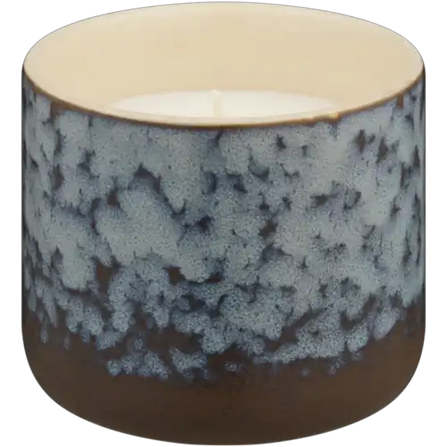Image of Reactive Blue Glazed Scented Ceramic Candle 8.5cm