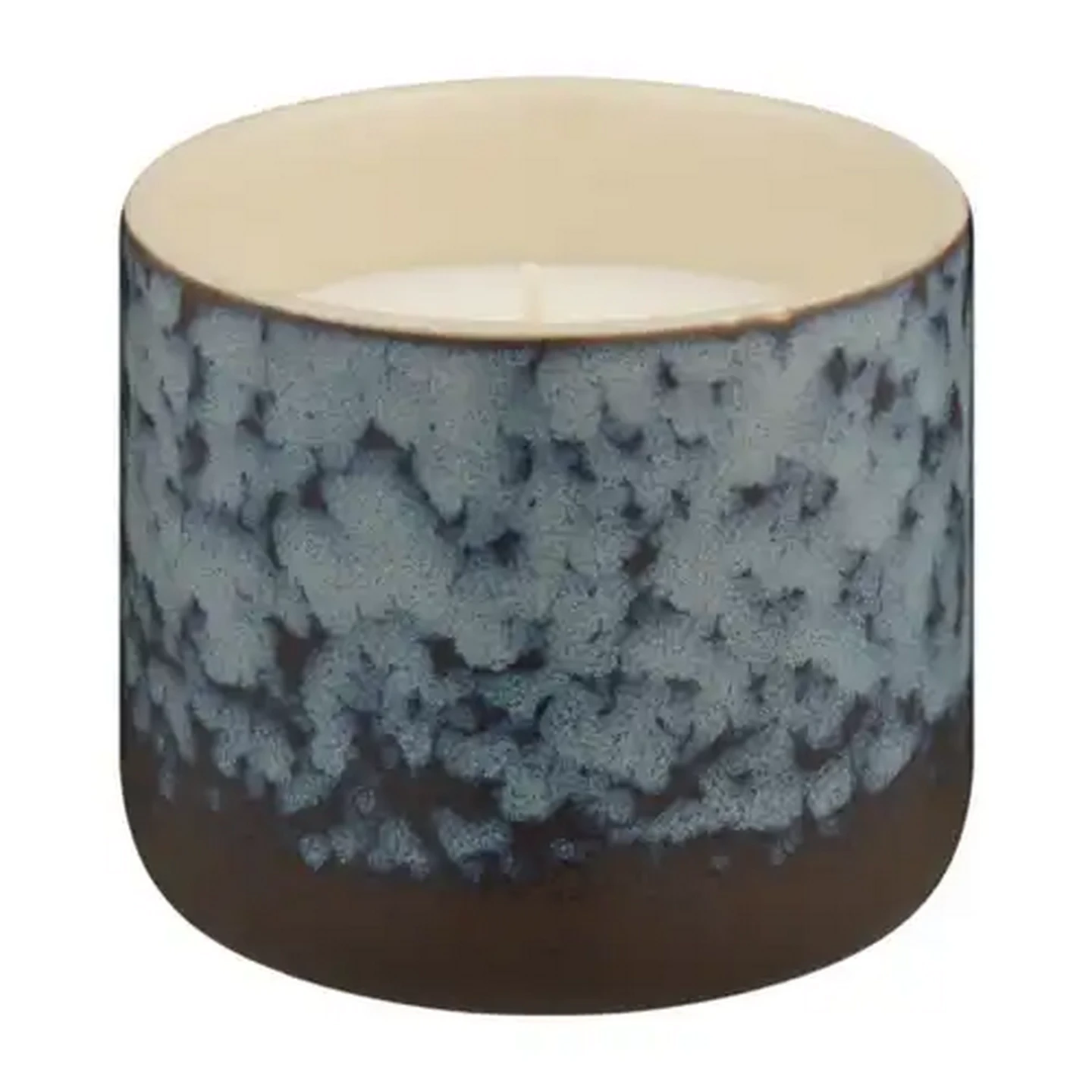 Image of Reactive Blue Glazed Scented Ceramic Candle 8.5cm