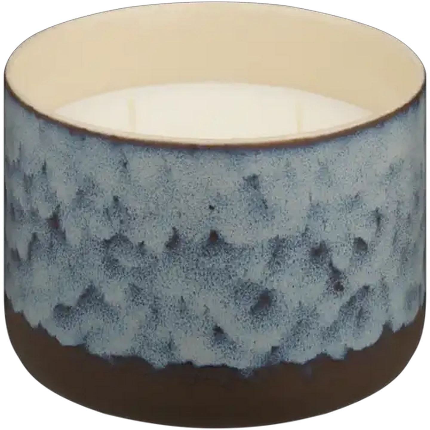 Image of Reactive Blue Glazed Scented Ceramic Candle 9cm