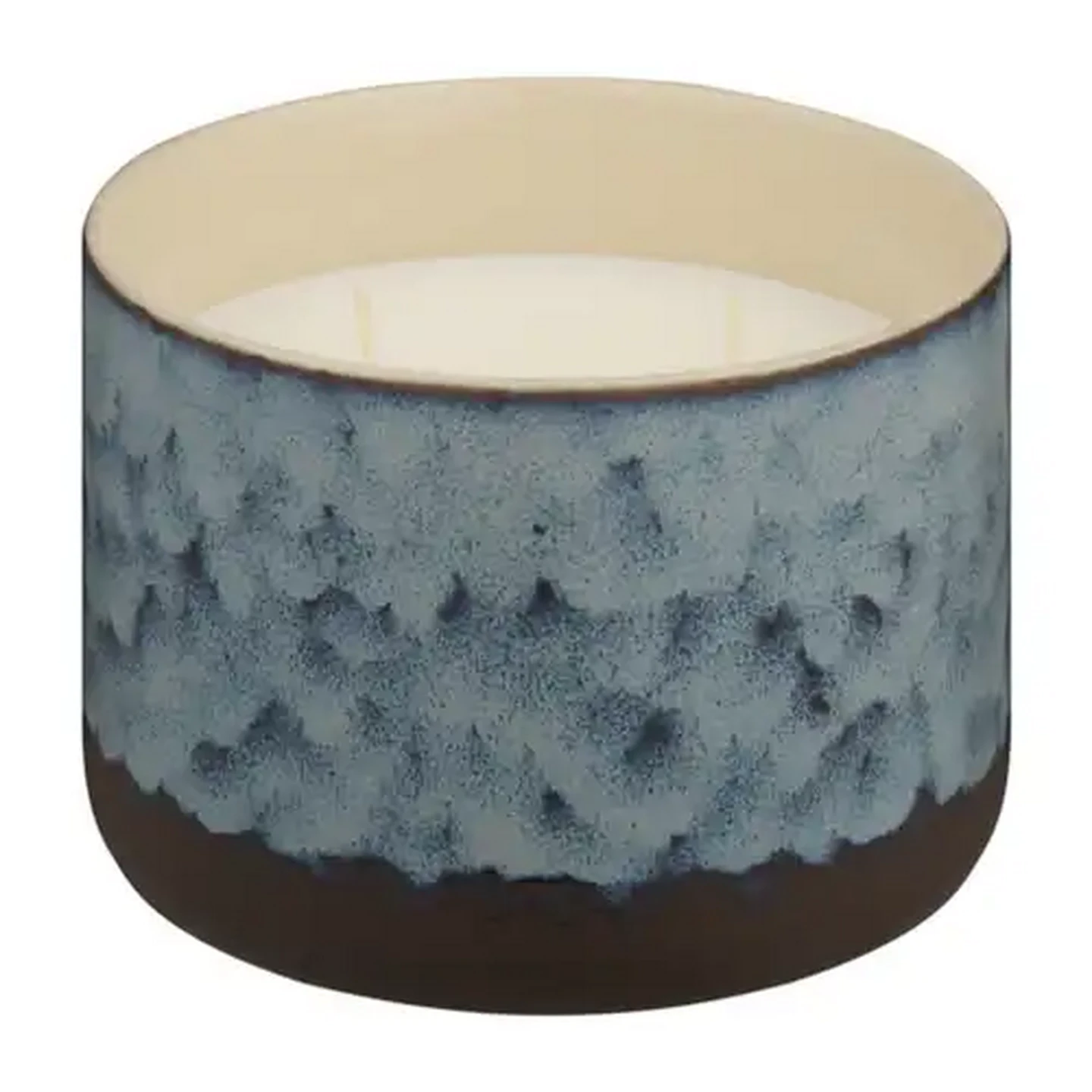 Image of Reactive Blue Glazed Scented Ceramic Candle 9cm