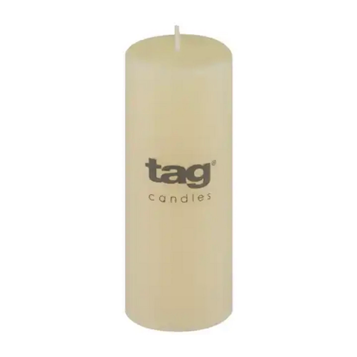 Image of Tag Ivory Chapel Pillar Candle 5 x 12cm
