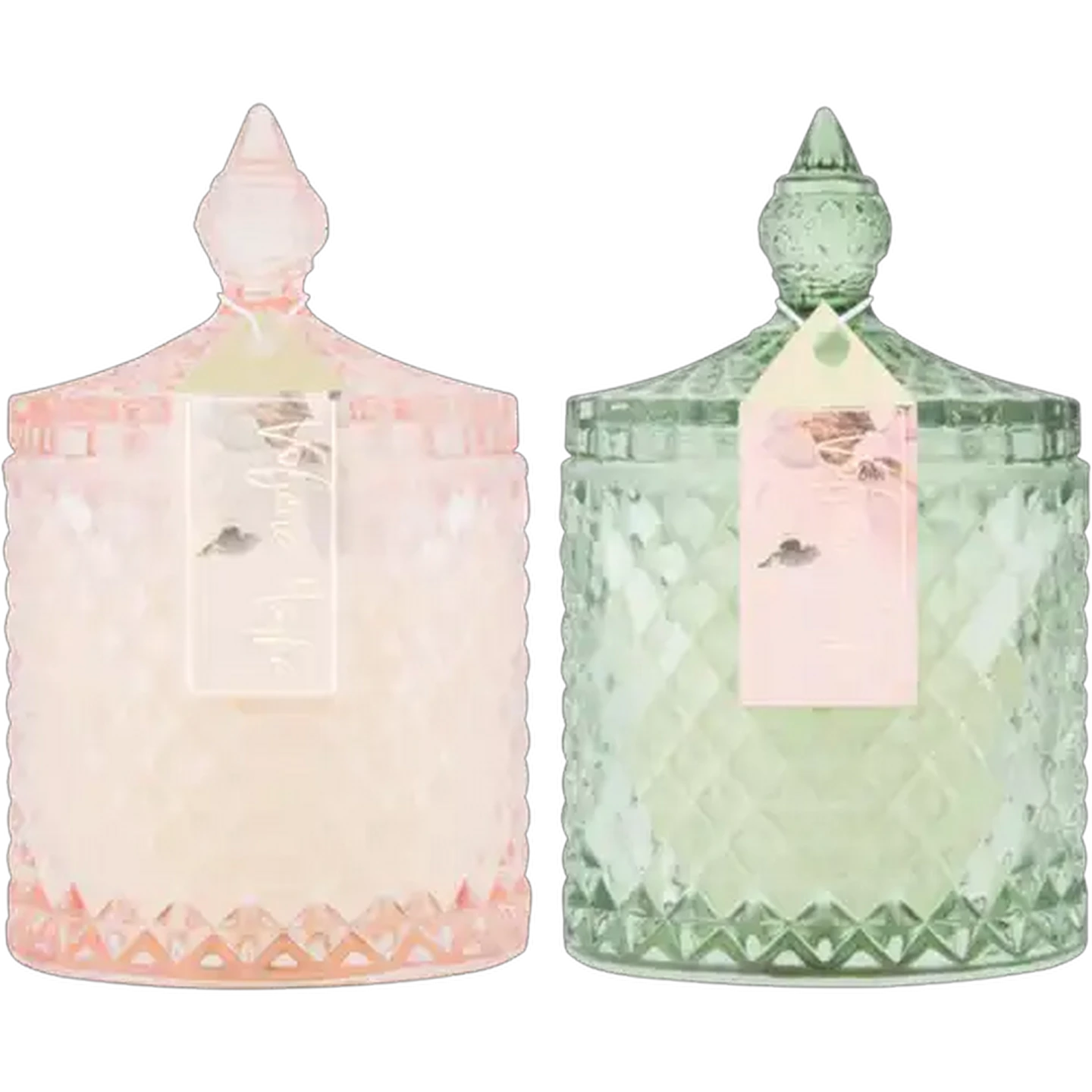 Image of Majika Diamond Cut Candle 8 x 15cm (Colour May Vary)