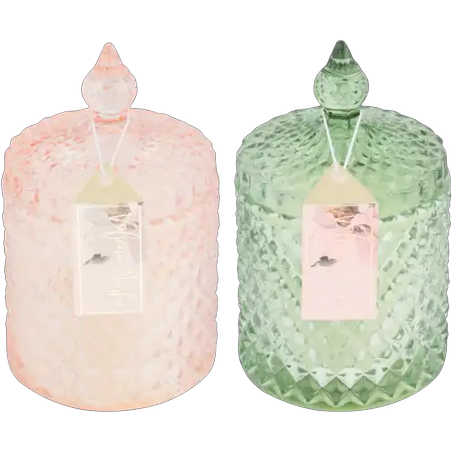 Image of Majika Diamond Cut Candle 8 x 15cm (Colour May Vary)