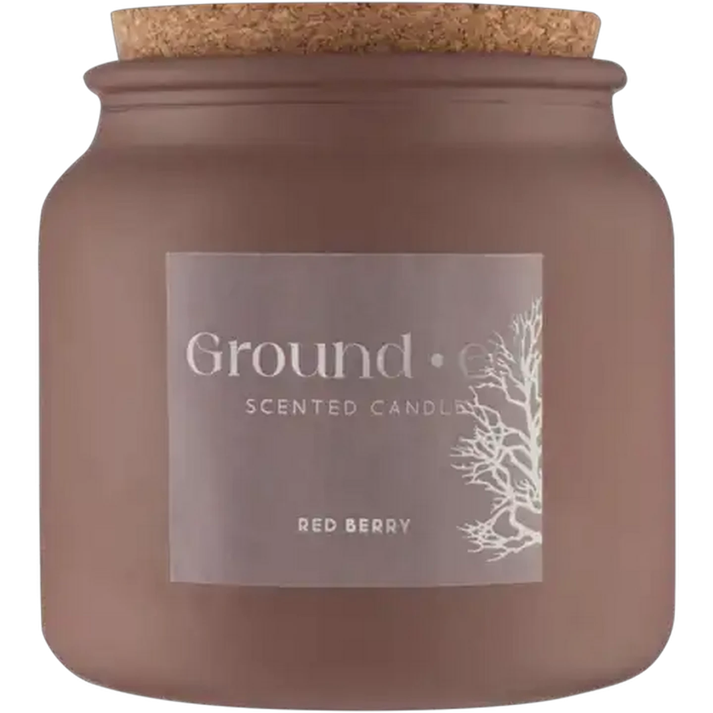 Image of Ground-ed Red Berry Scented Jar Candle 10 x 8.5cm