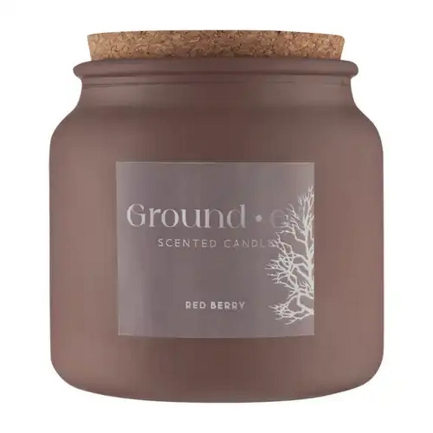 Image of Ground-ed Red Berry Scented Jar Candle 10 x 8.5cm