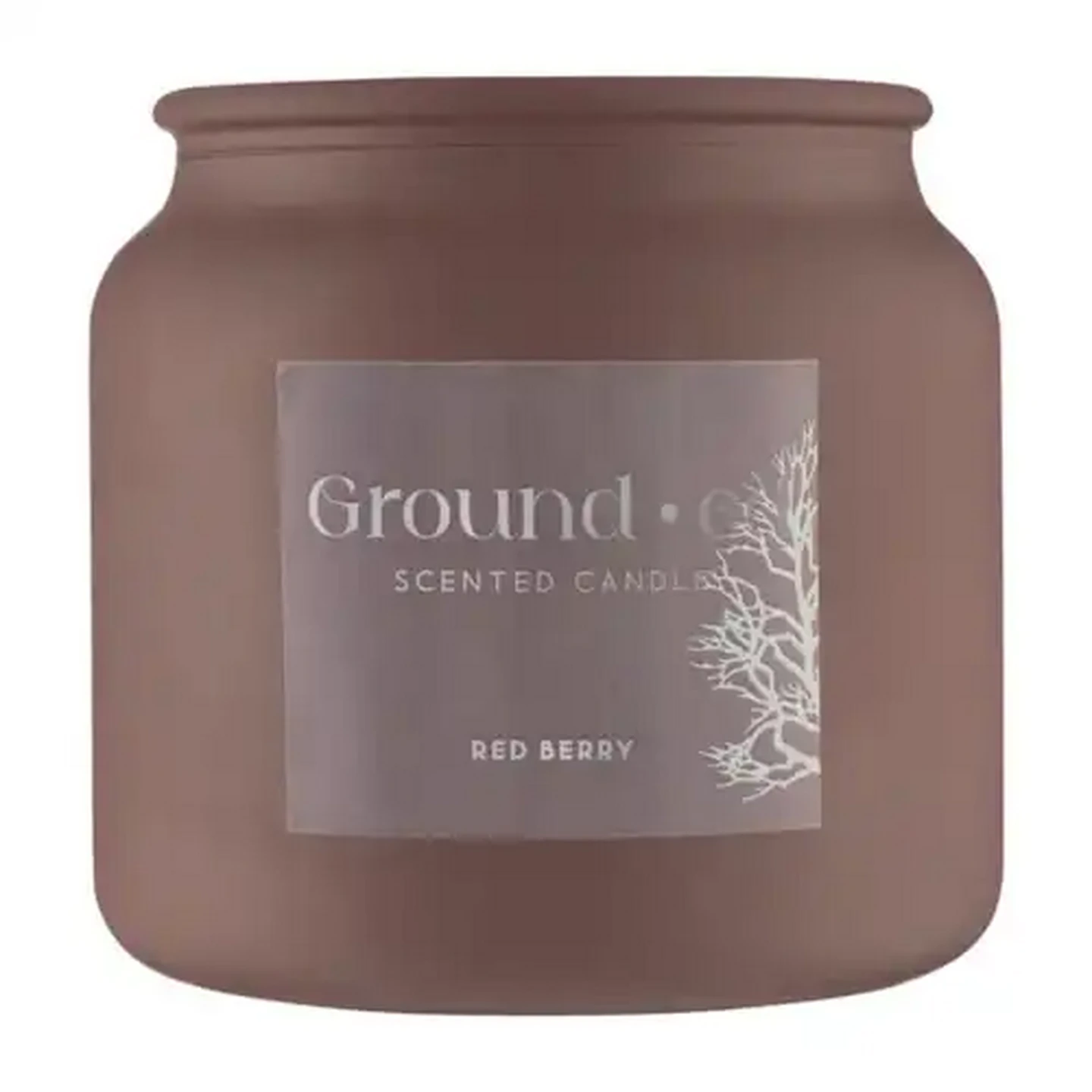 Image of Ground-ed Red Berry Scented Jar Candle 10 x 8.5cm