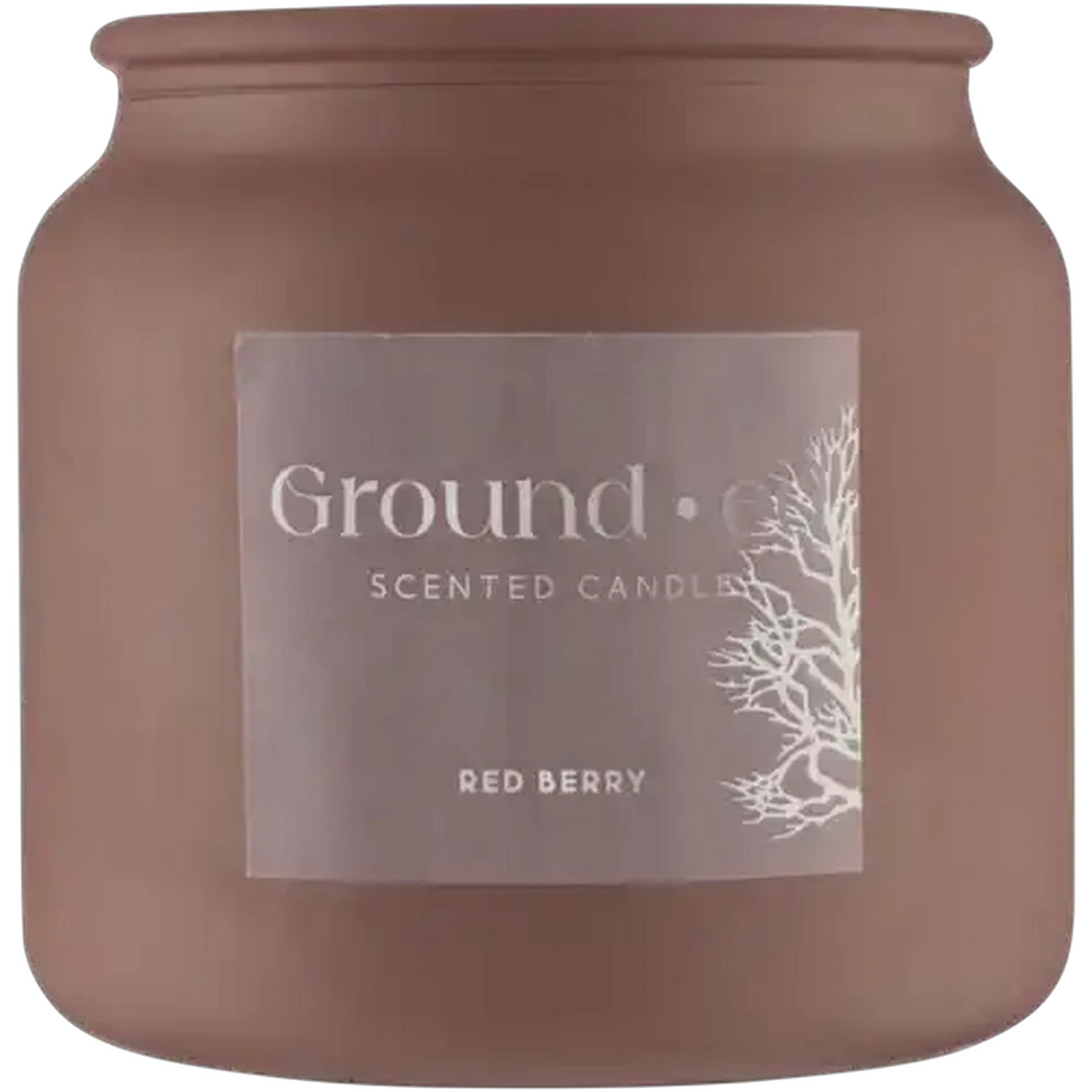 Image of Ground-ed Red Berry Scented Jar Candle 10 x 8.5cm