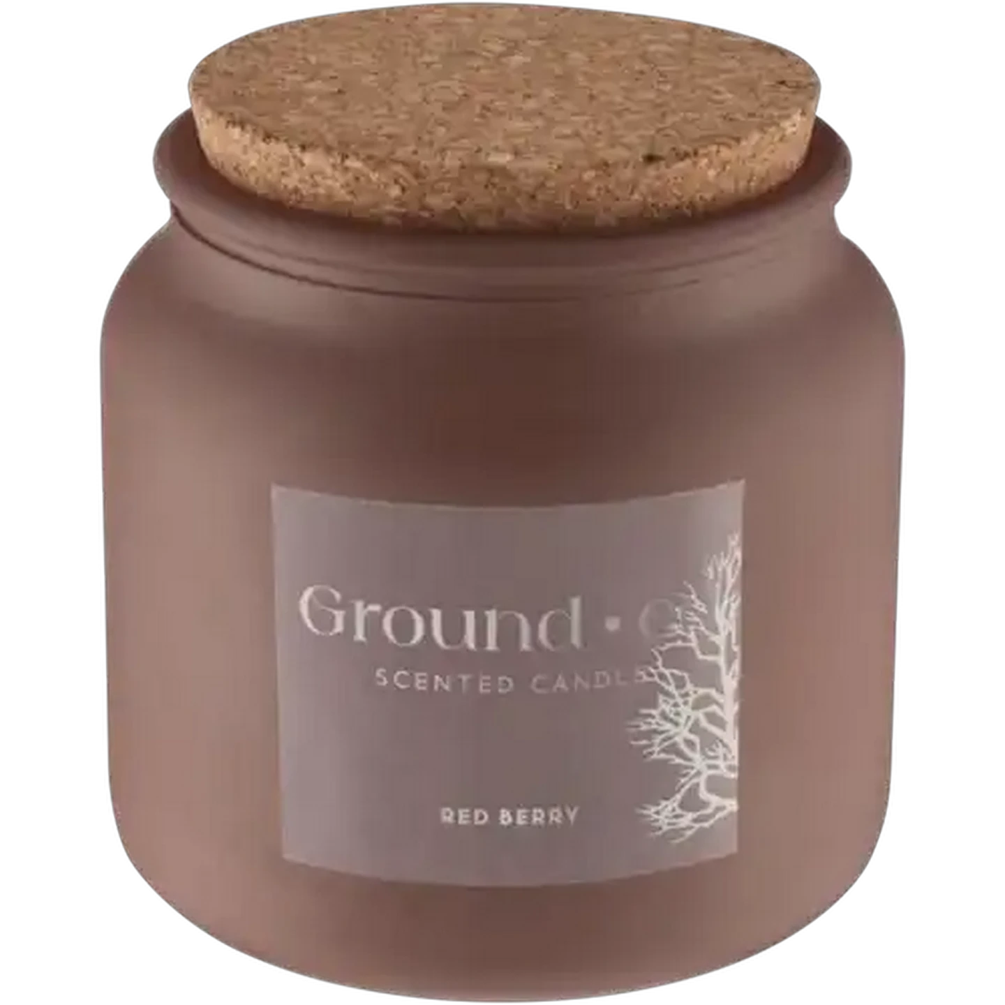 Image of Ground-ed Red Berry Scented Jar Candle 10 x 8.5cm