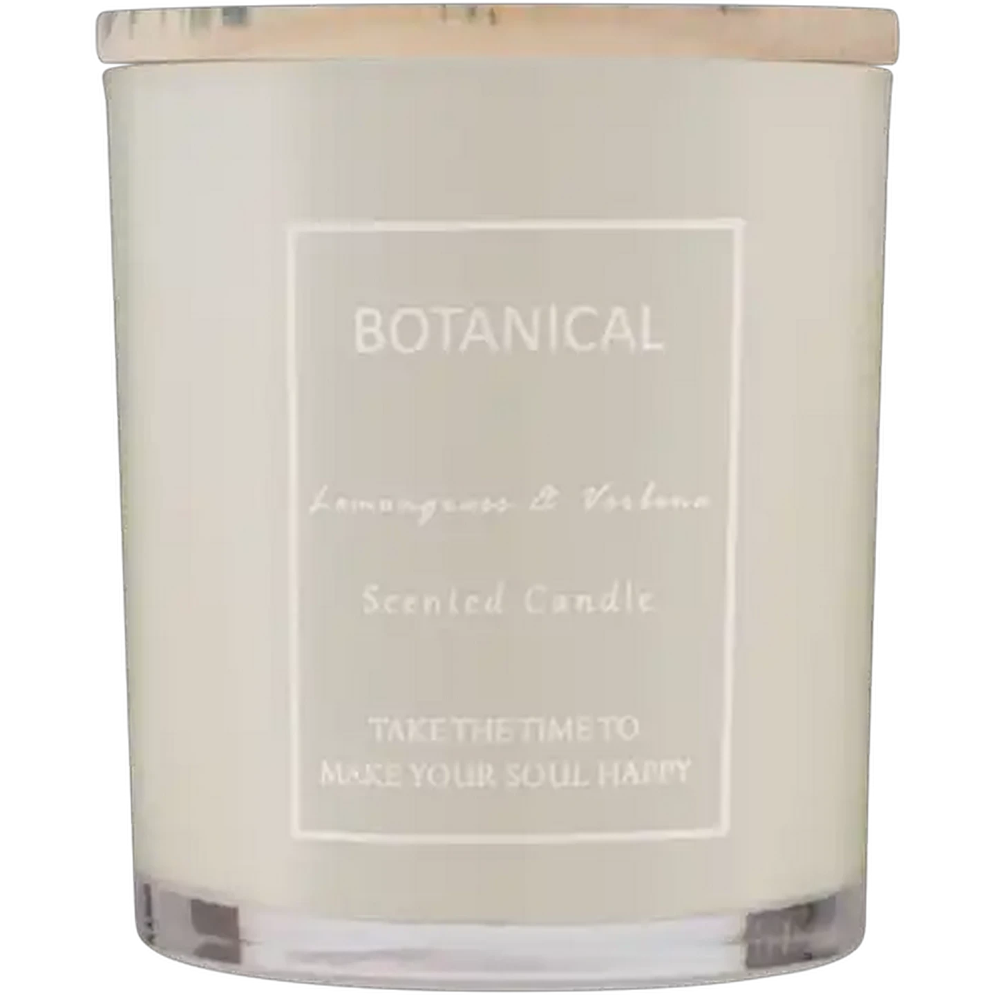 Image of Botanical Lemongrass And Verbena Scented Candle 8 x 9cm