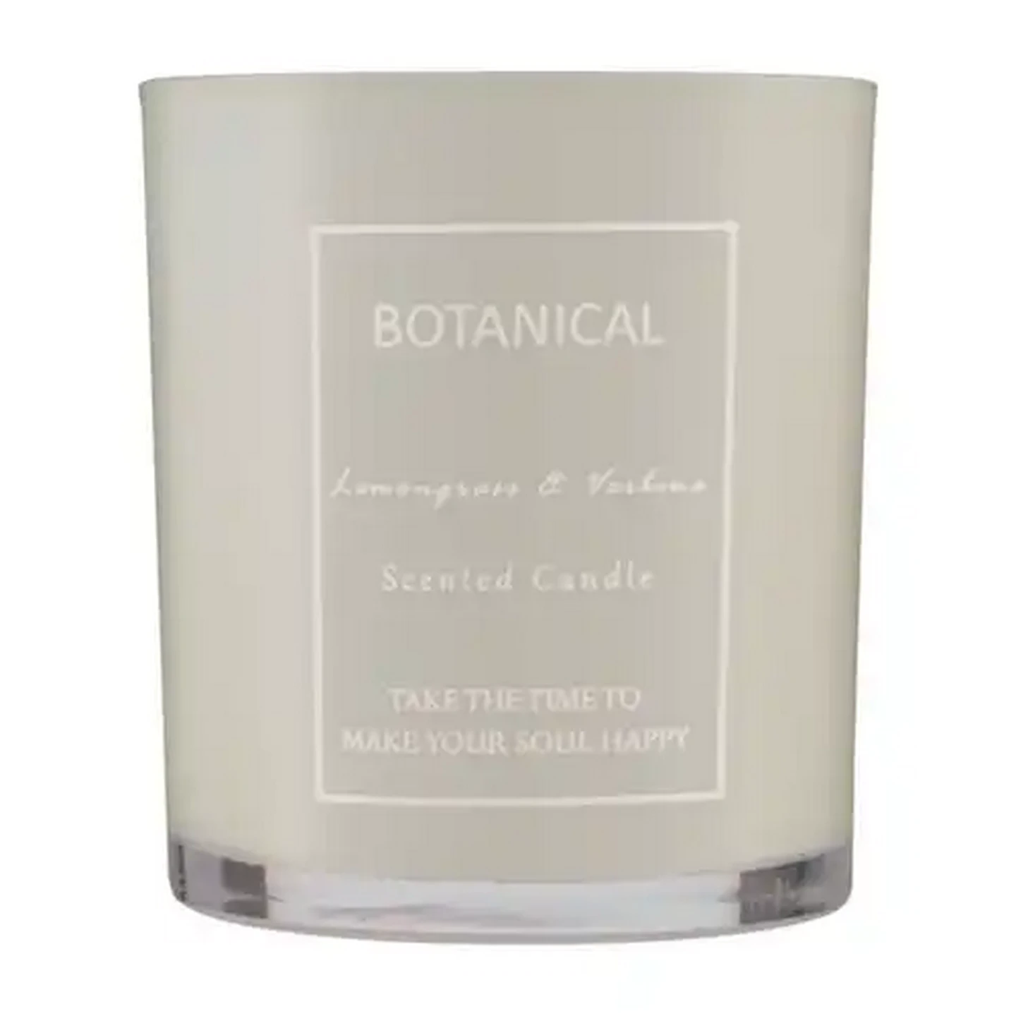 Image of Botanical Lemongrass And Verbena Scented Candle 8 x 9cm