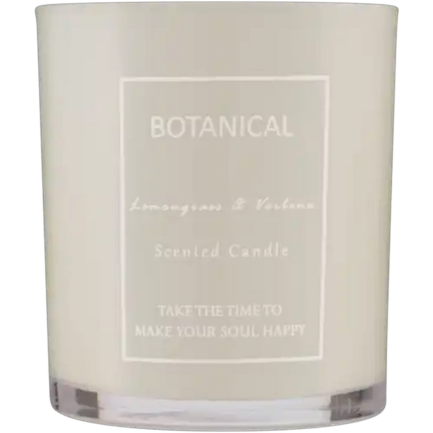 Image of Botanical Lemongrass And Verbena Scented Candle 8 x 9cm