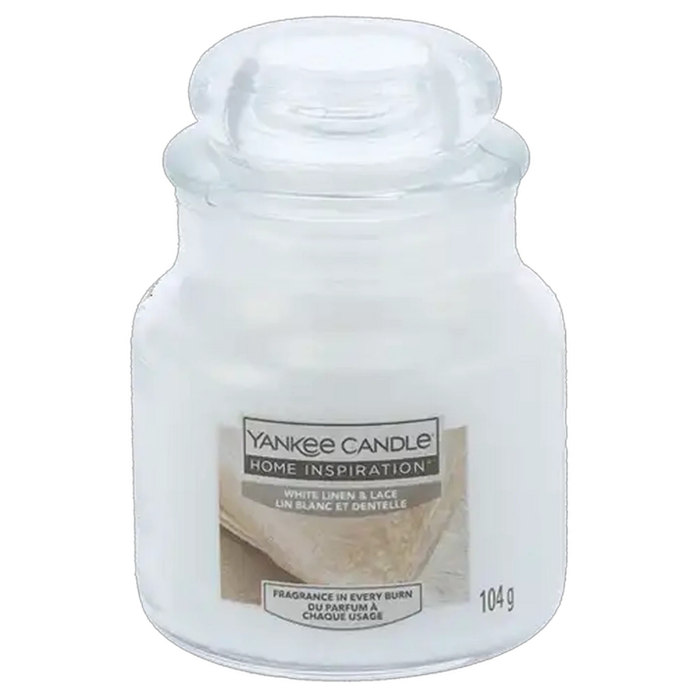 Image of Yankee Candle White Linen & Lace Small Candle Jar