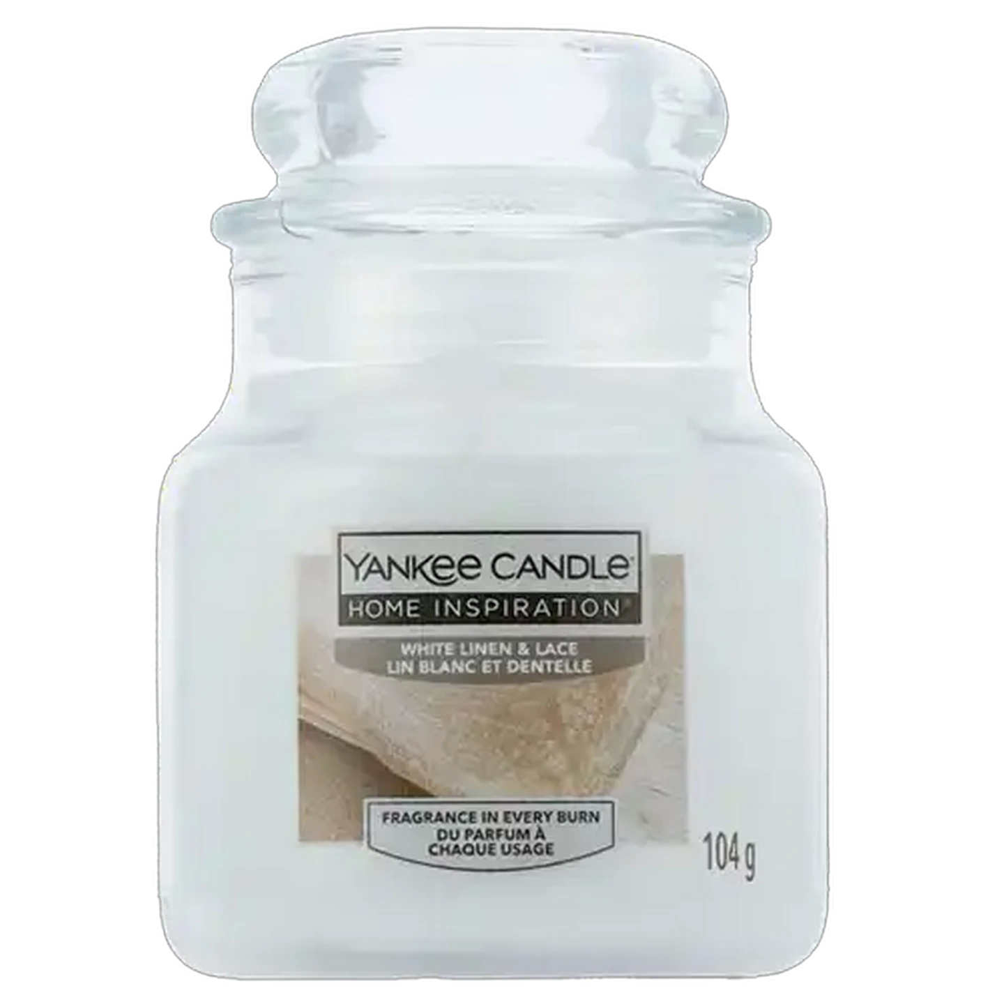Image of Yankee Candle White Linen & Lace Small Candle Jar